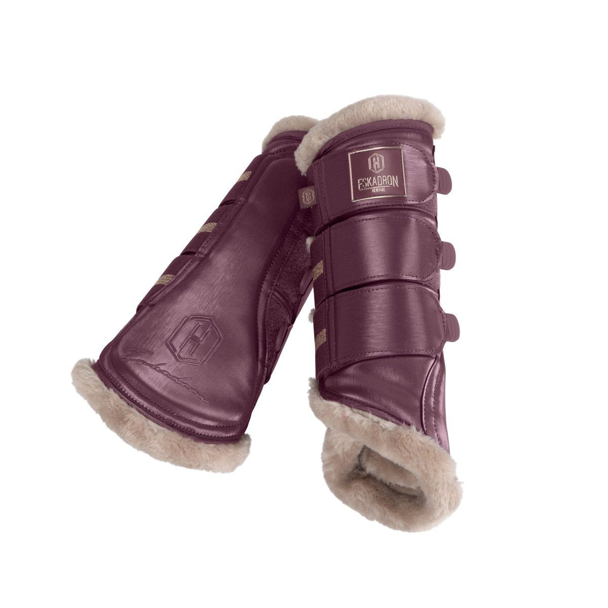 Eskadron Heritage 23 Glamslate FauxFur Gamacher - Cassis