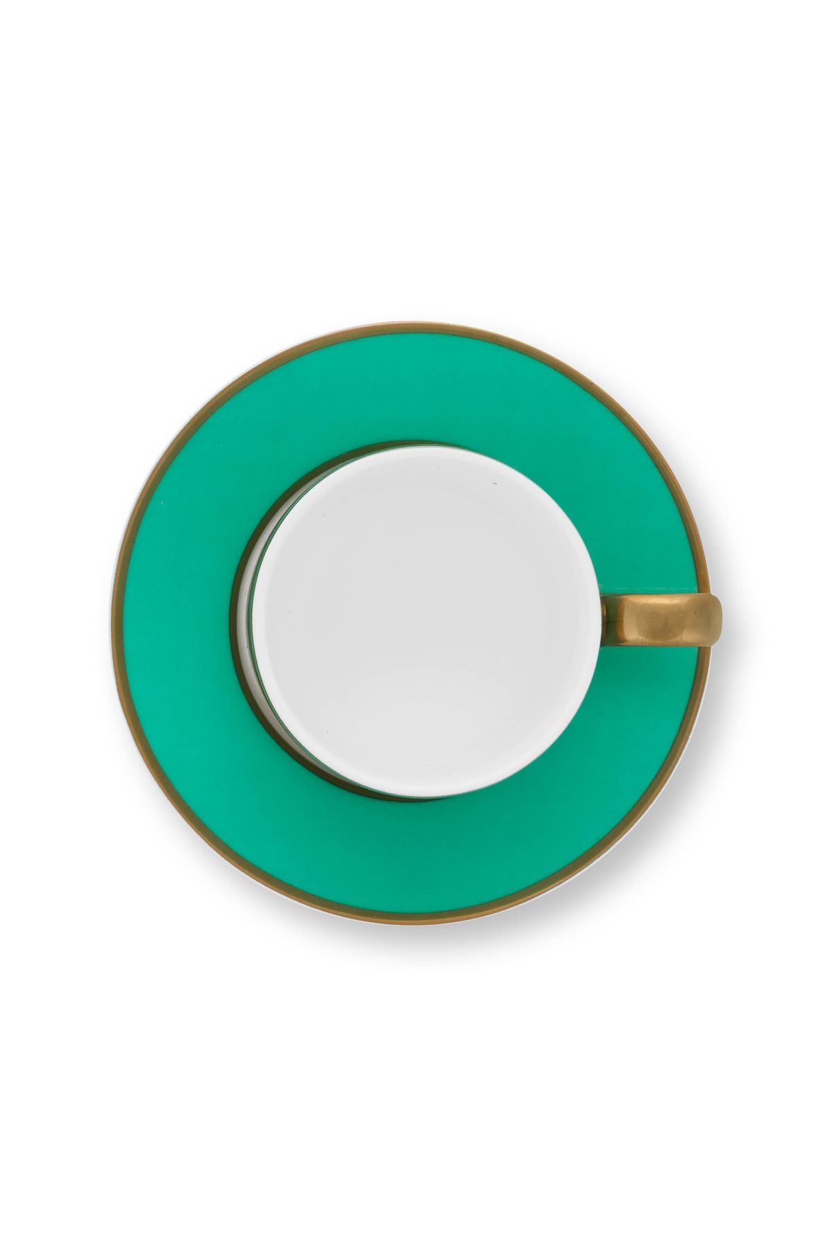 Espresso Cup & Saucer Pip Chique Gold-Green 120ml