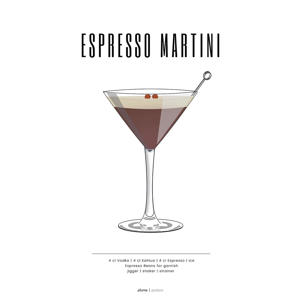 Espresso Martini af Pluma Posters