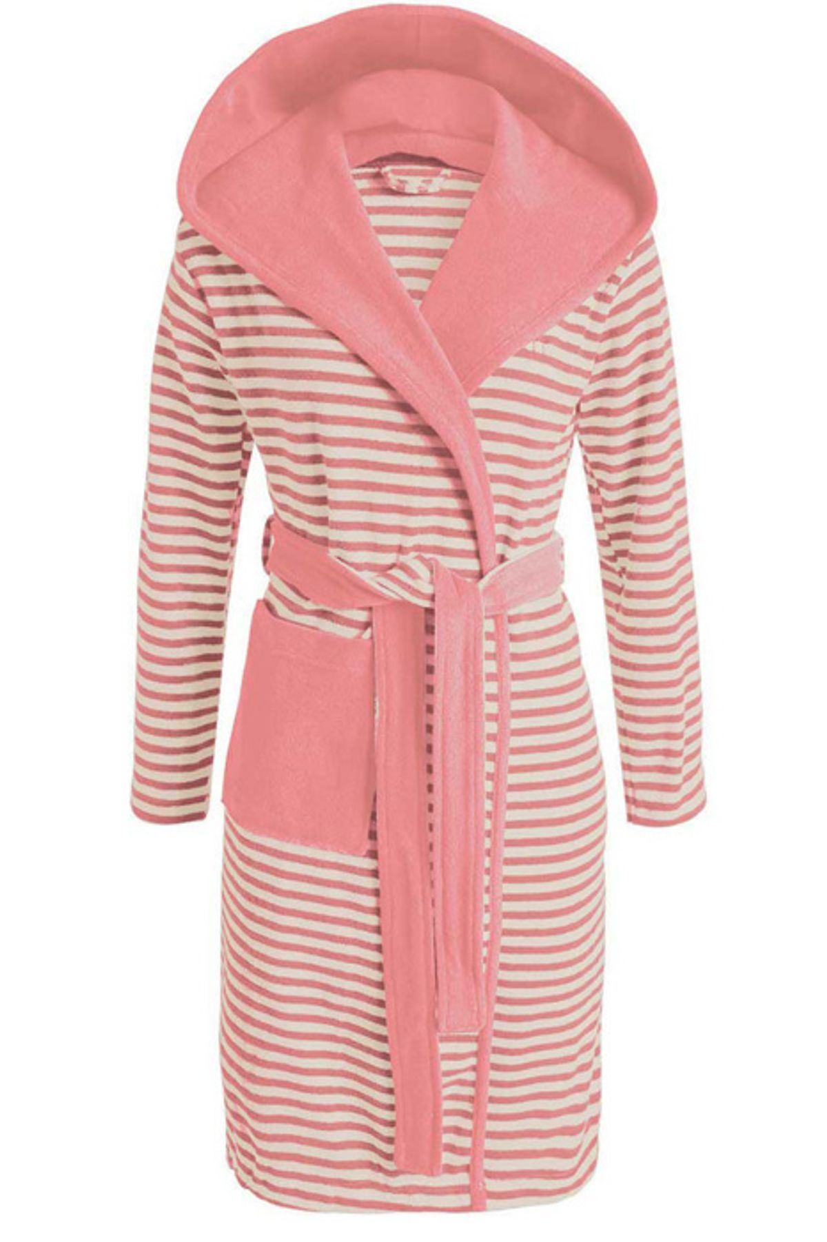 Esprit Striped Hoodie morgenkåbe Coral - XL