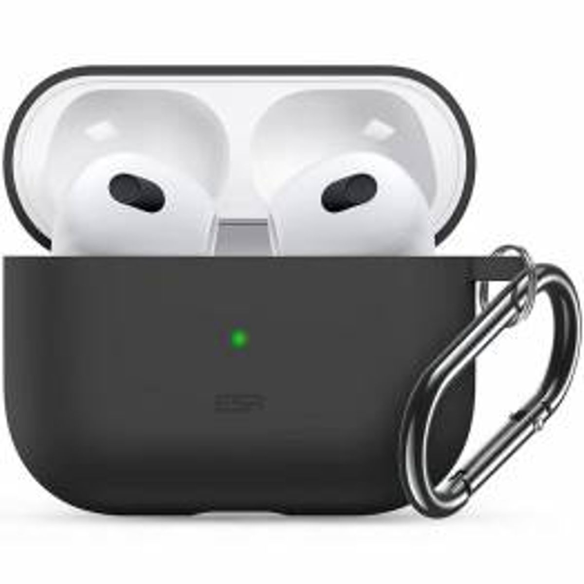 ESR BOUNCE beskyttende silikone cover til AirPods 3 med karabin - Sort