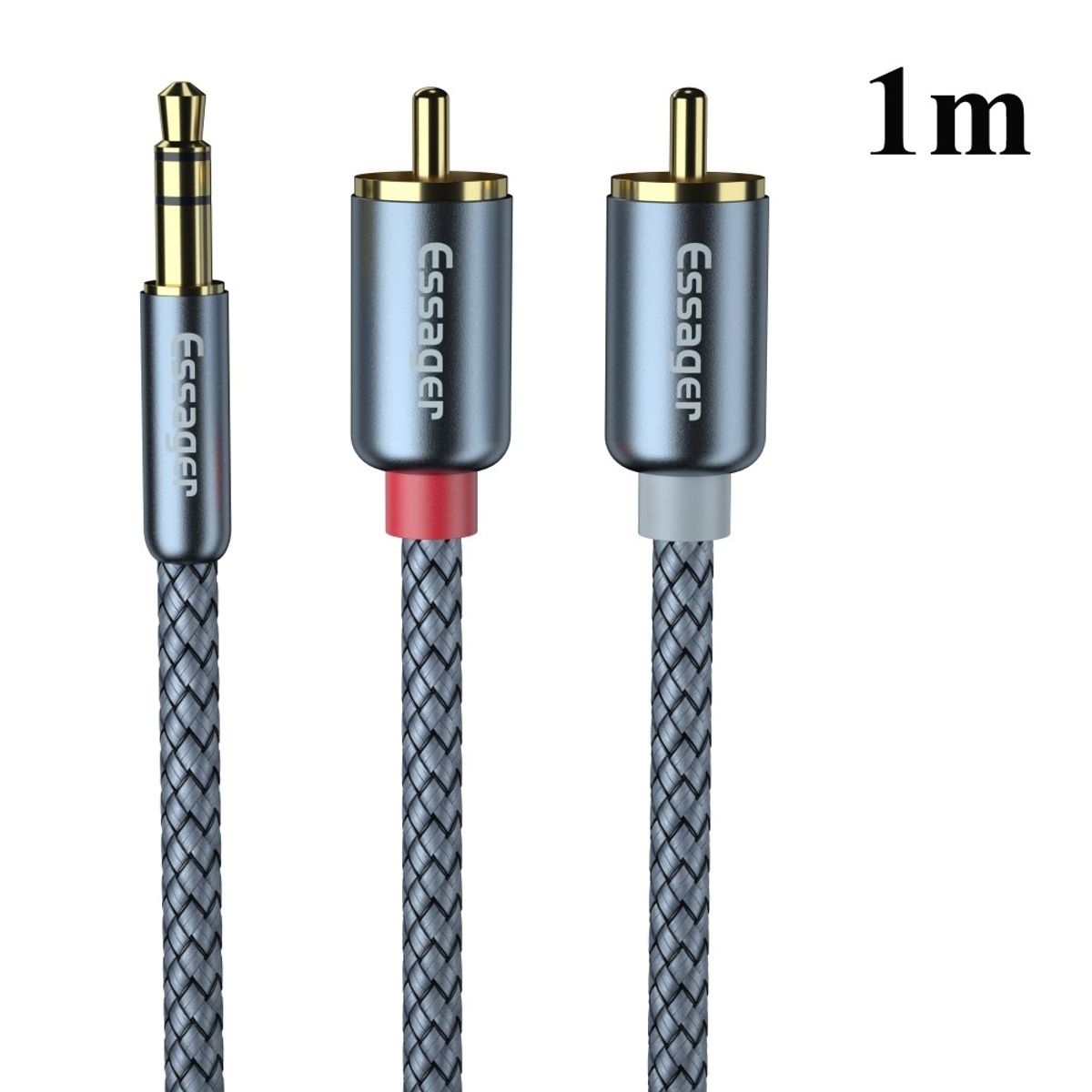 ESSAGER - 3.5mm /Han) til 2x RCA (Han) Audio adapter 1m