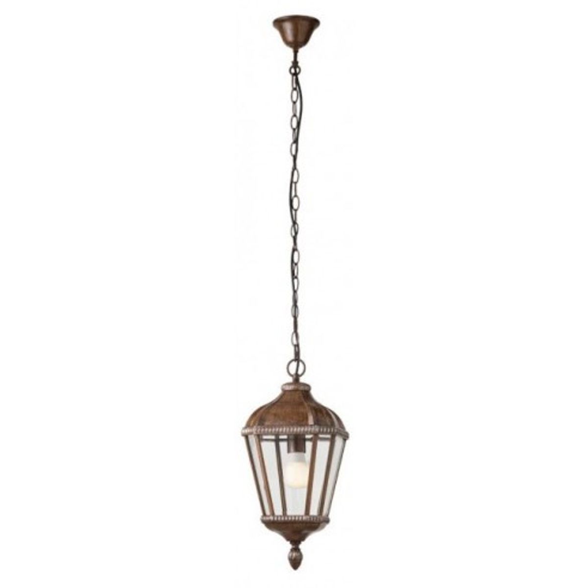 ESSEN Loftlampe i aluminium og glas H49 - 161,6 cm 1 x E27 - Antik brun