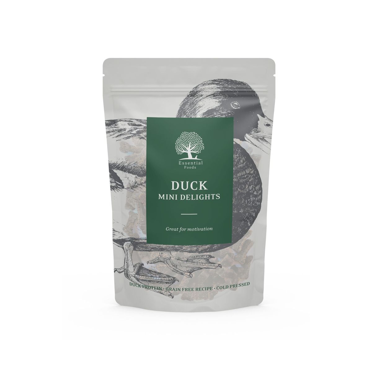 Essential Foods - Essentials Duck mini Delights 100g - Hundegodbidder - Alt til Hunden