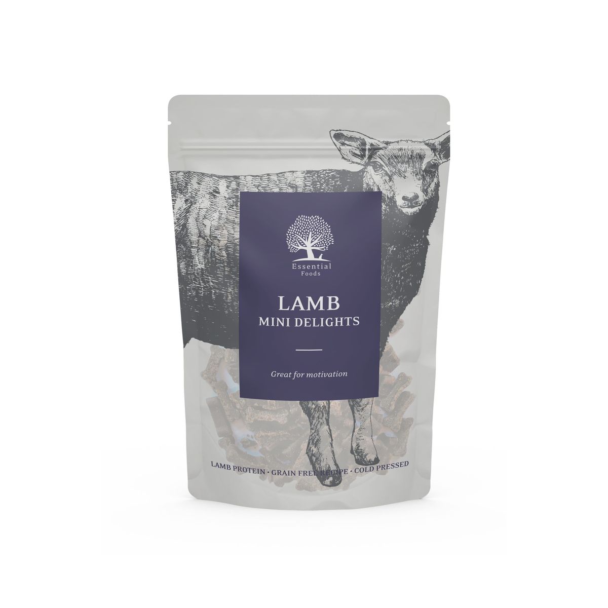 Essential Foods - Essentials Lamb mini Delights 100g - Hundegodbidder - Alt til Hunden