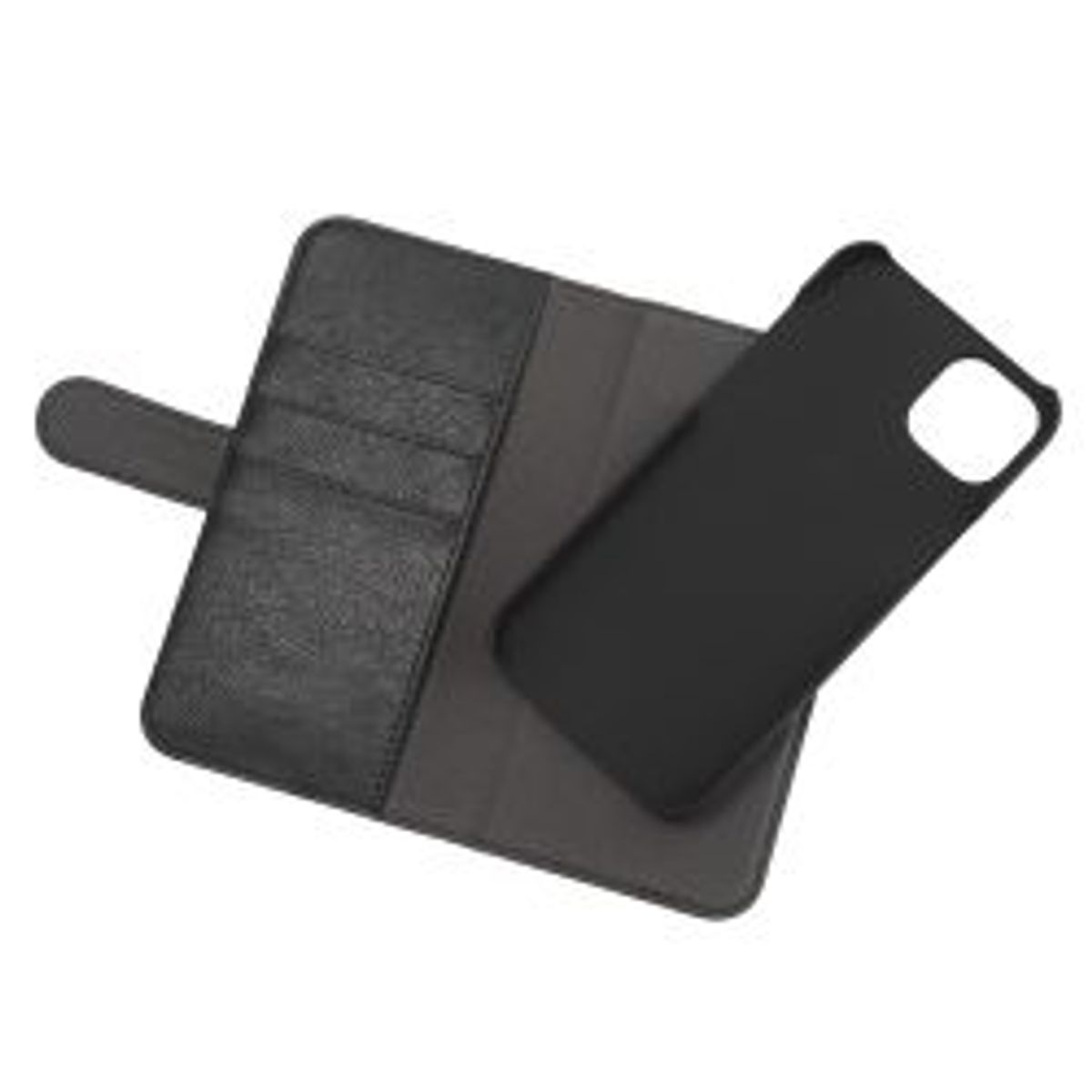 Essentials Iphone 14 Plus Pu Wallet, Detach, 3 Card,black - Mobilcover