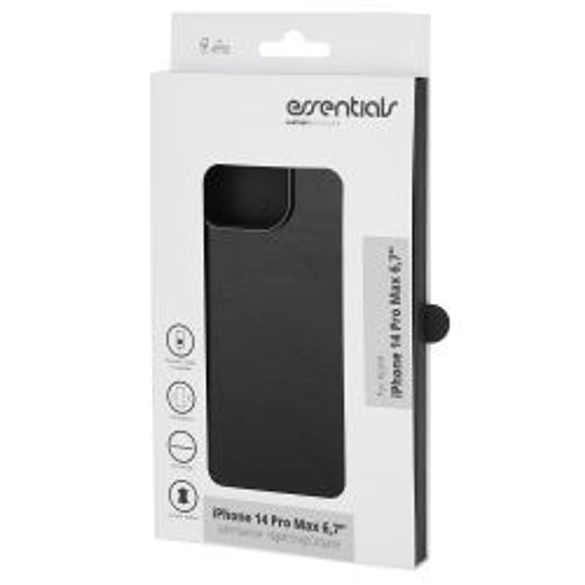 Essentials Iphone 14 Pro Max Leather Mag Back Cover,blk. - Mobilcover