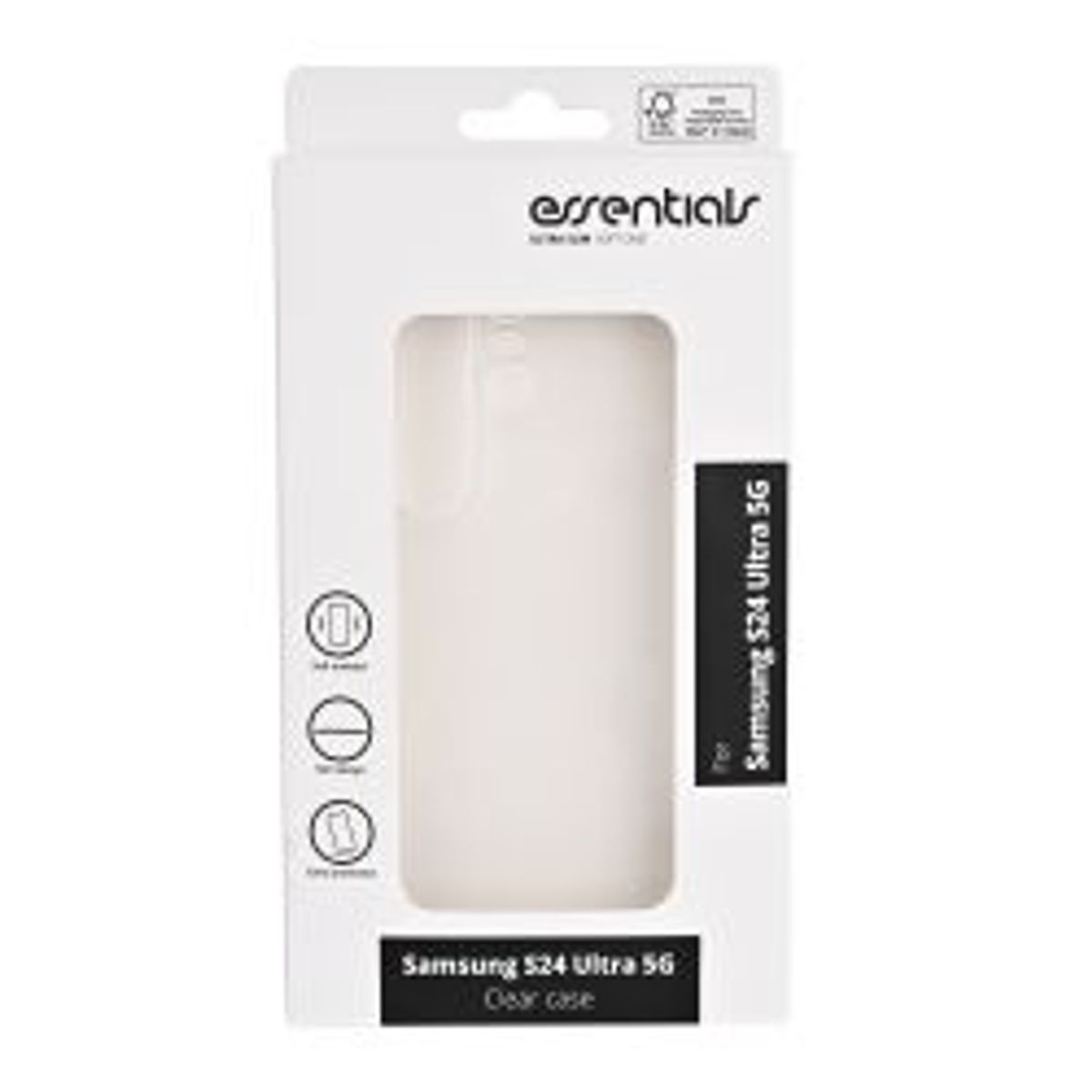 Essentials Samsung Galaxy S24 Ultra Tpu Back Cover, Transparent