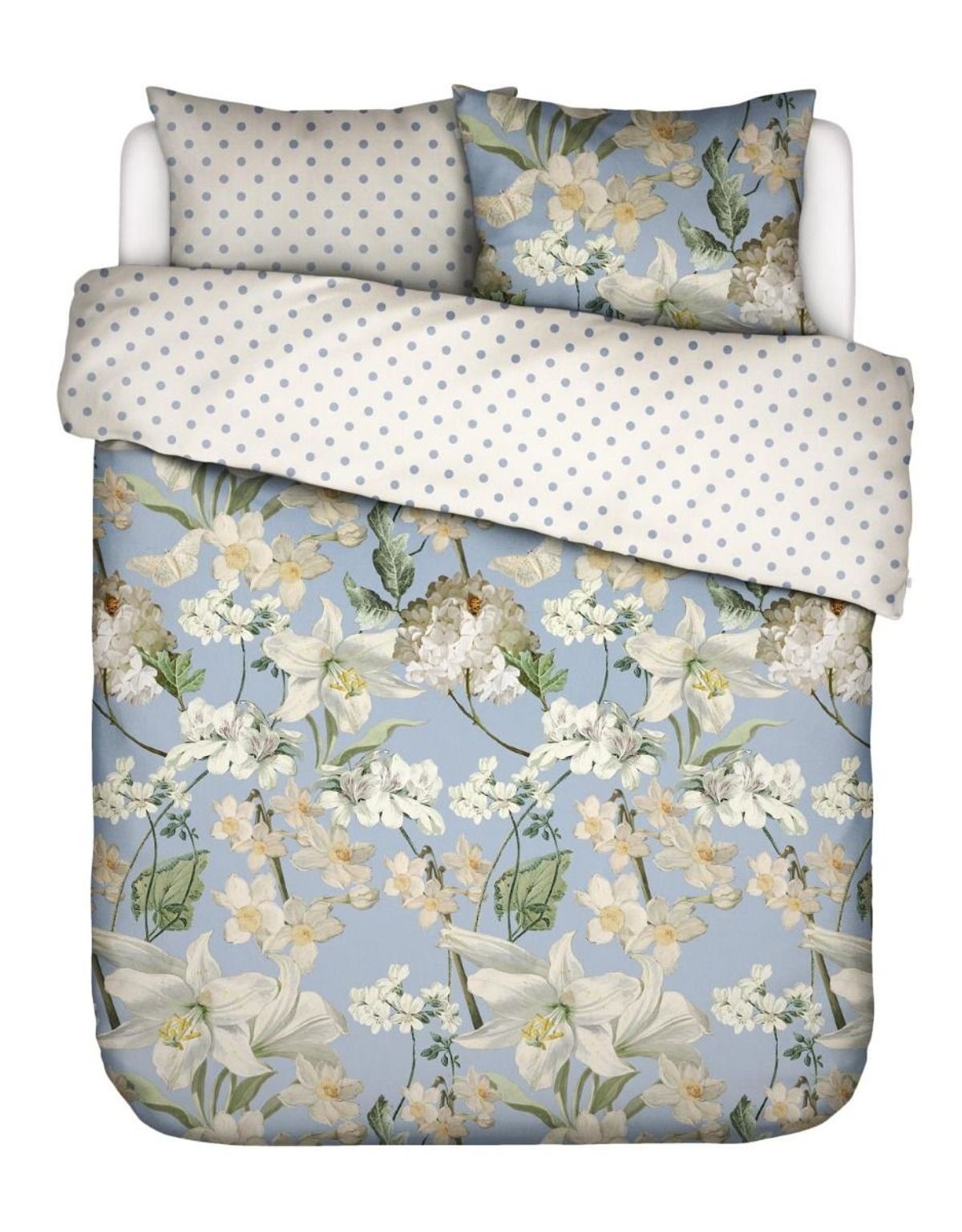 Essenza Rosalee Blue Dobbeltdyne -200 x 220 /2 stk. 60 x 63 cm