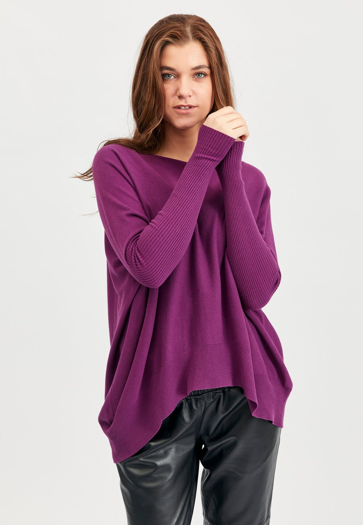 Esther - Dark Purple - Bluse - L/xl