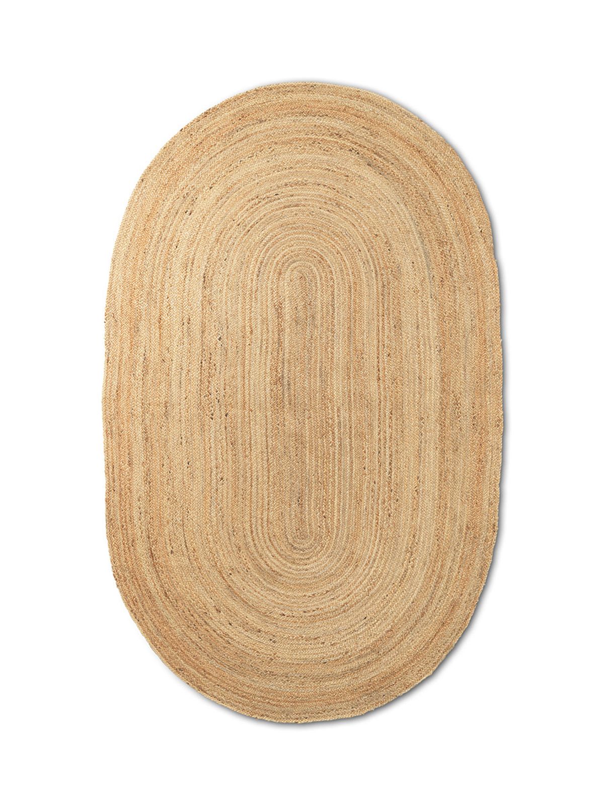 Eternal Oval Jute Rug - Natural fra Ferm Living (Small: B140 x H240 cm)