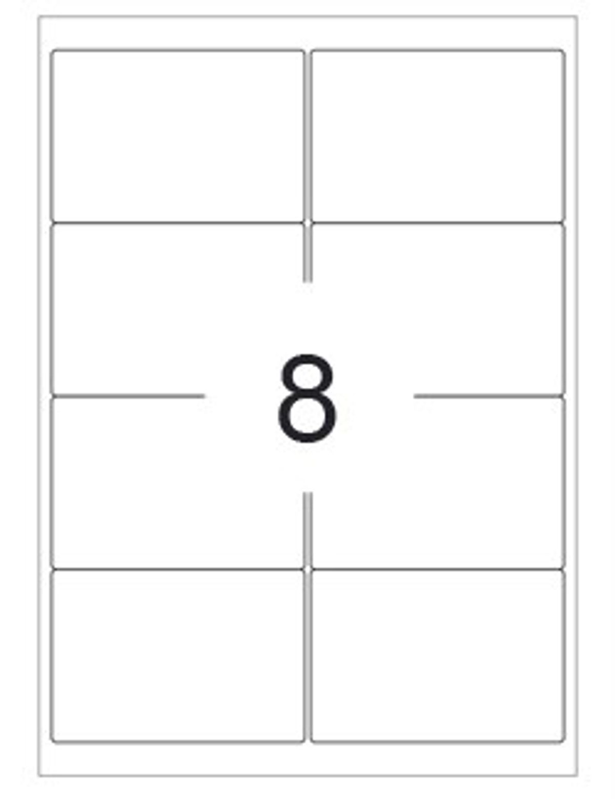 Etiketter A4 - 8 label pr. ark (800 labels)