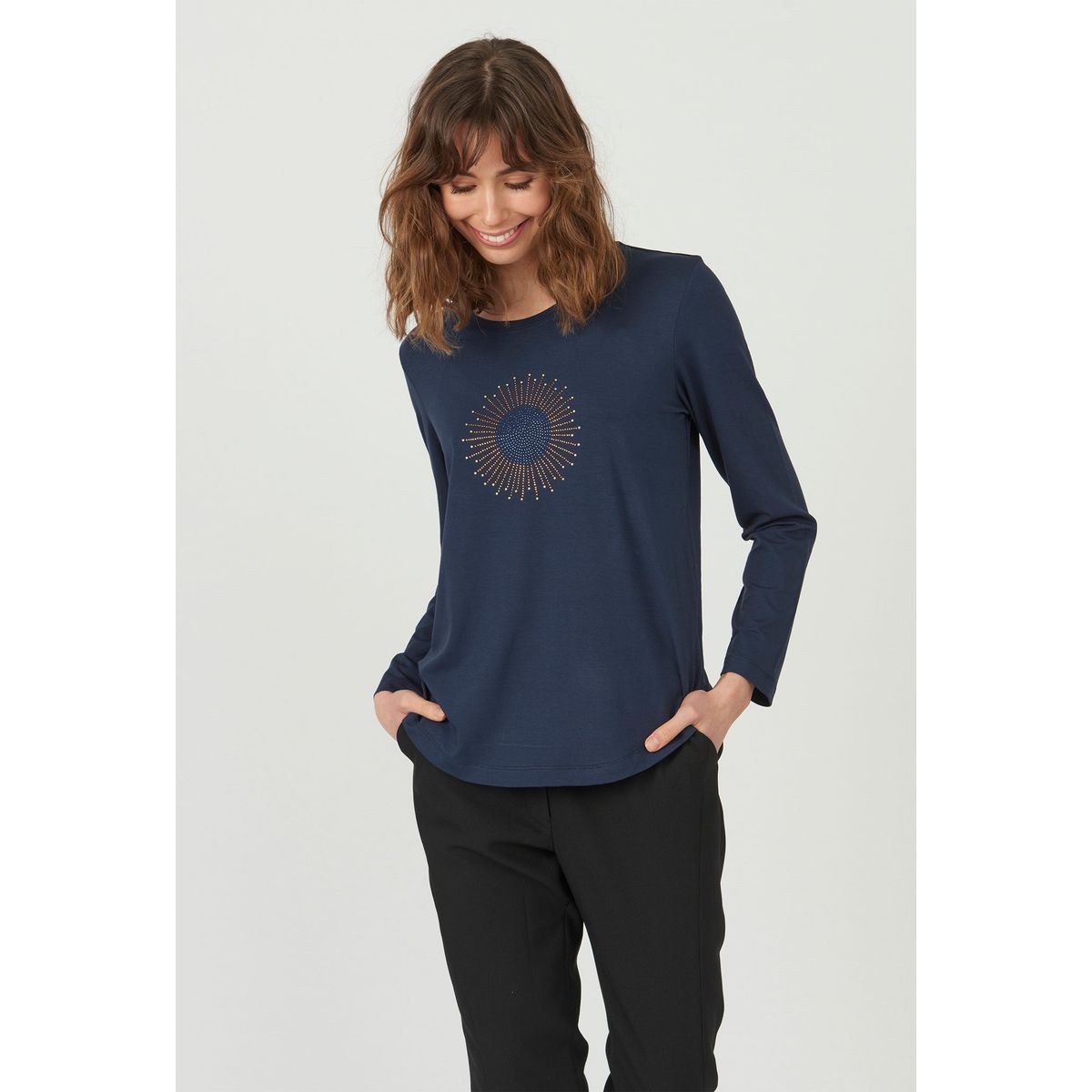 Etmaria - Navy Blue - T-shirt - 40