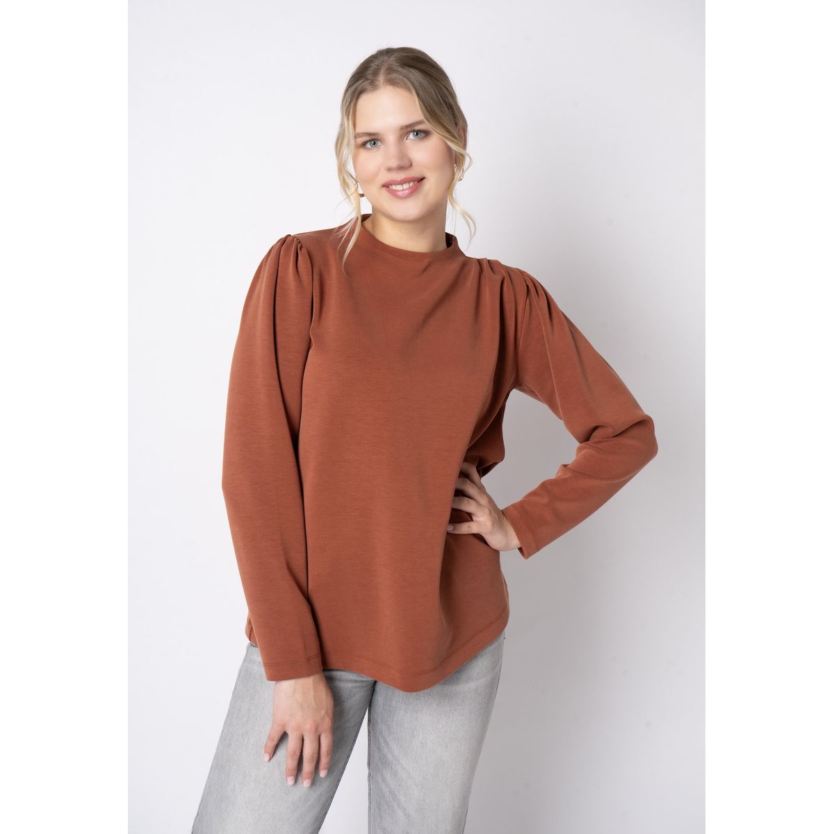 Etmaryako - Hazelnut Chocolate Brown - Bluse - 40