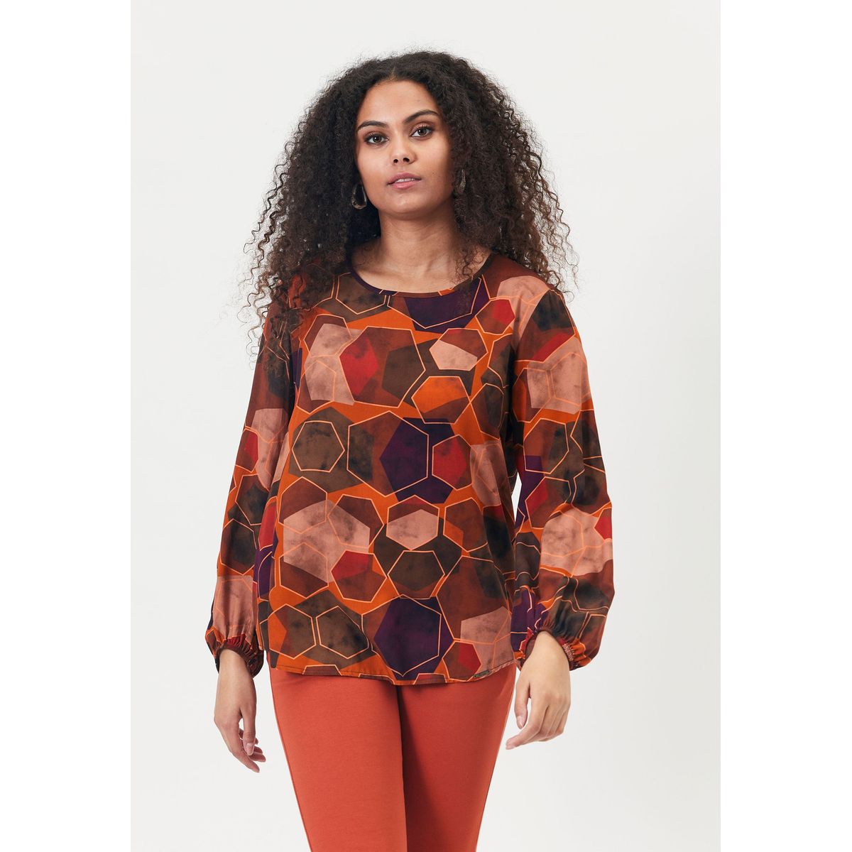 Etpippa - Orange - Bluse - Xl