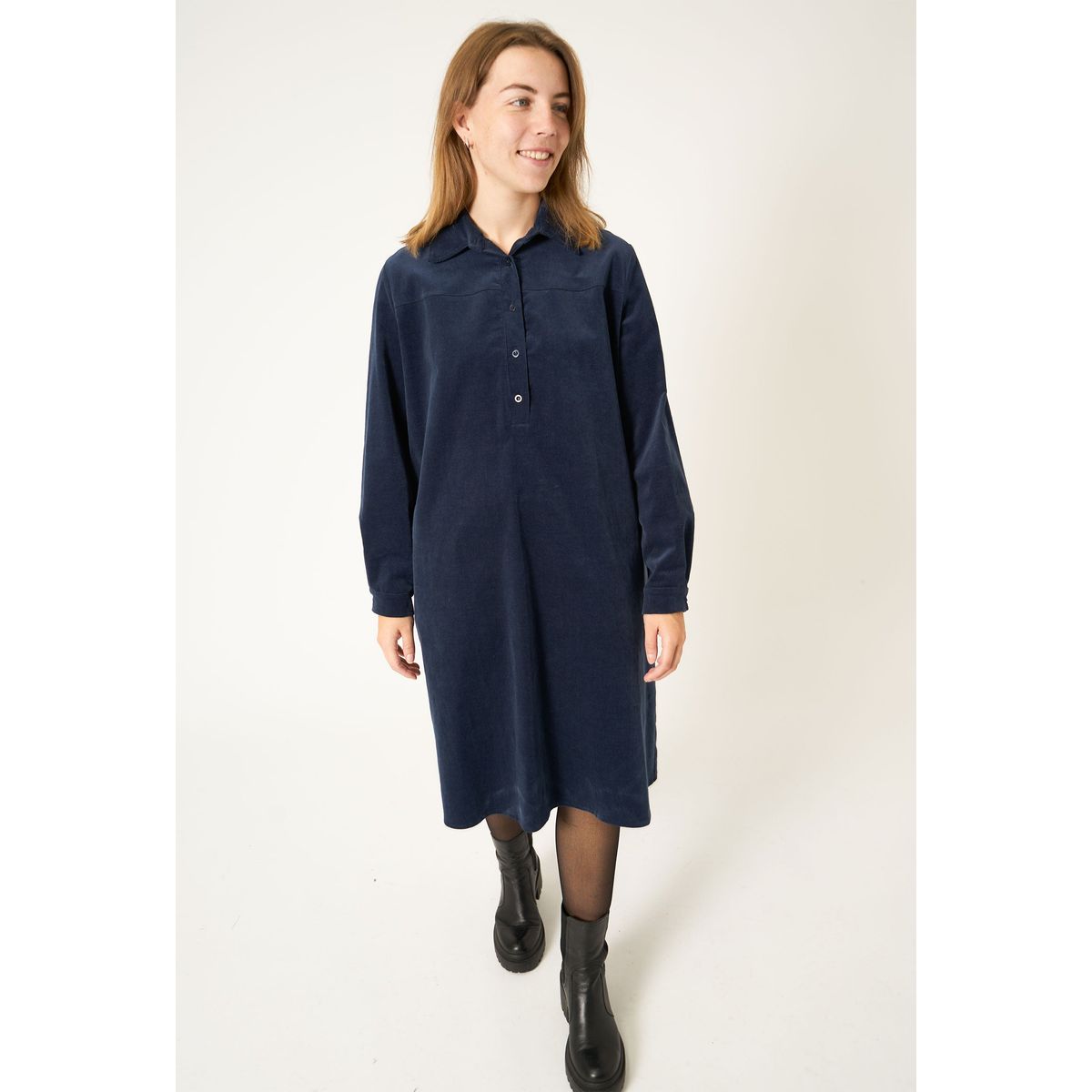 Etviola - Navy Blue - Kjole - Xl