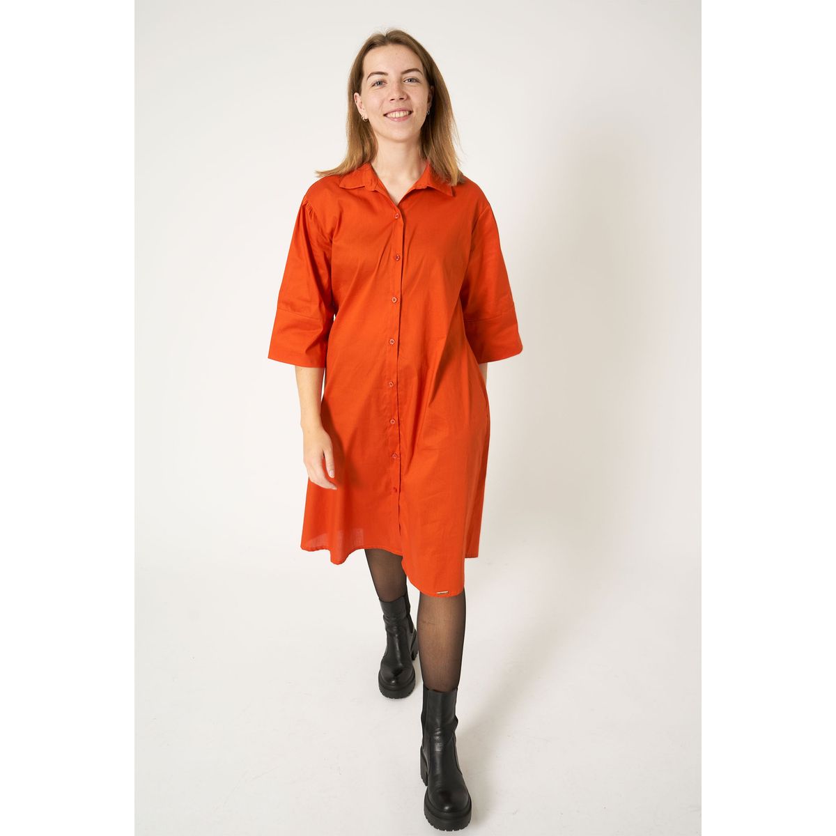 Etwiga - Dark Orange - Kjole - Xl