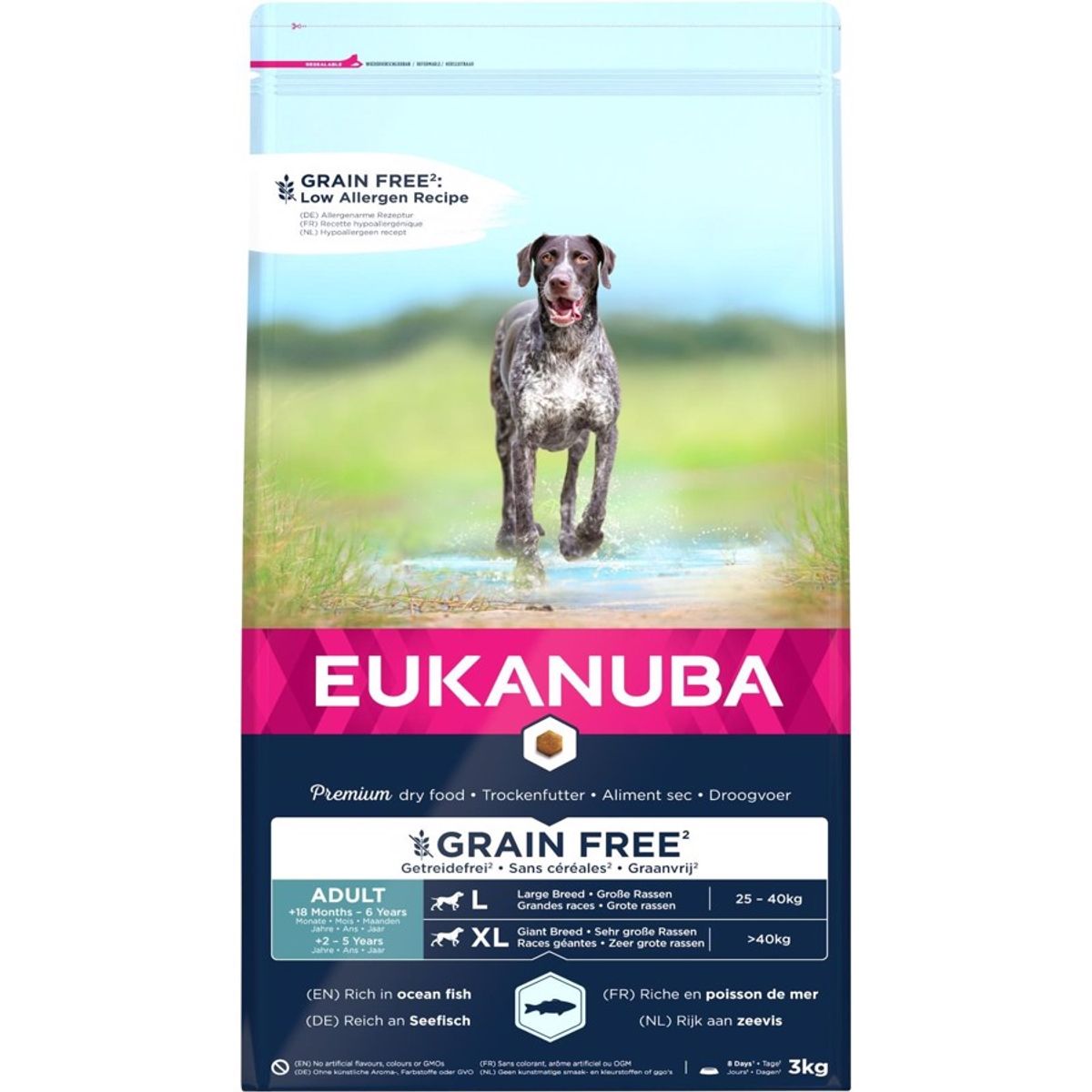 Eukanuba Adult Largebreed Grainfree Ocean Fish, 3 kg