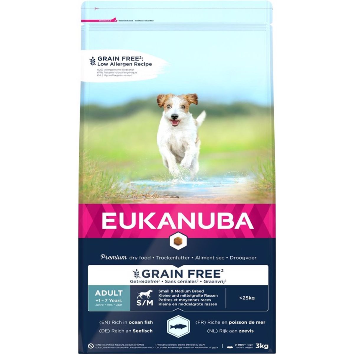 Eukanuba Adult Small/Medium Grainfree Ocean Fish, 3 kg