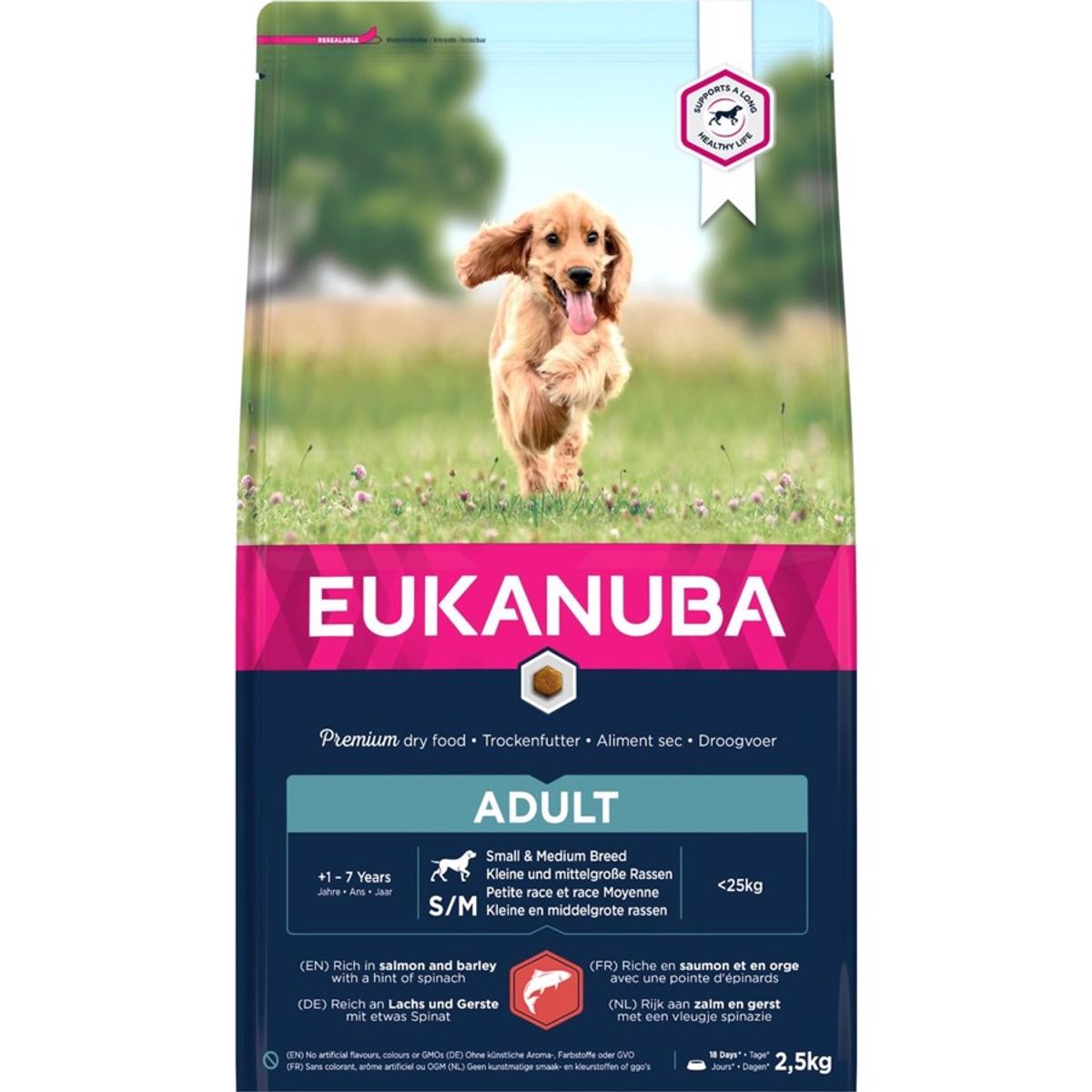 Eukanuba Adult Small/Medium, Salmon, 2.5 kg