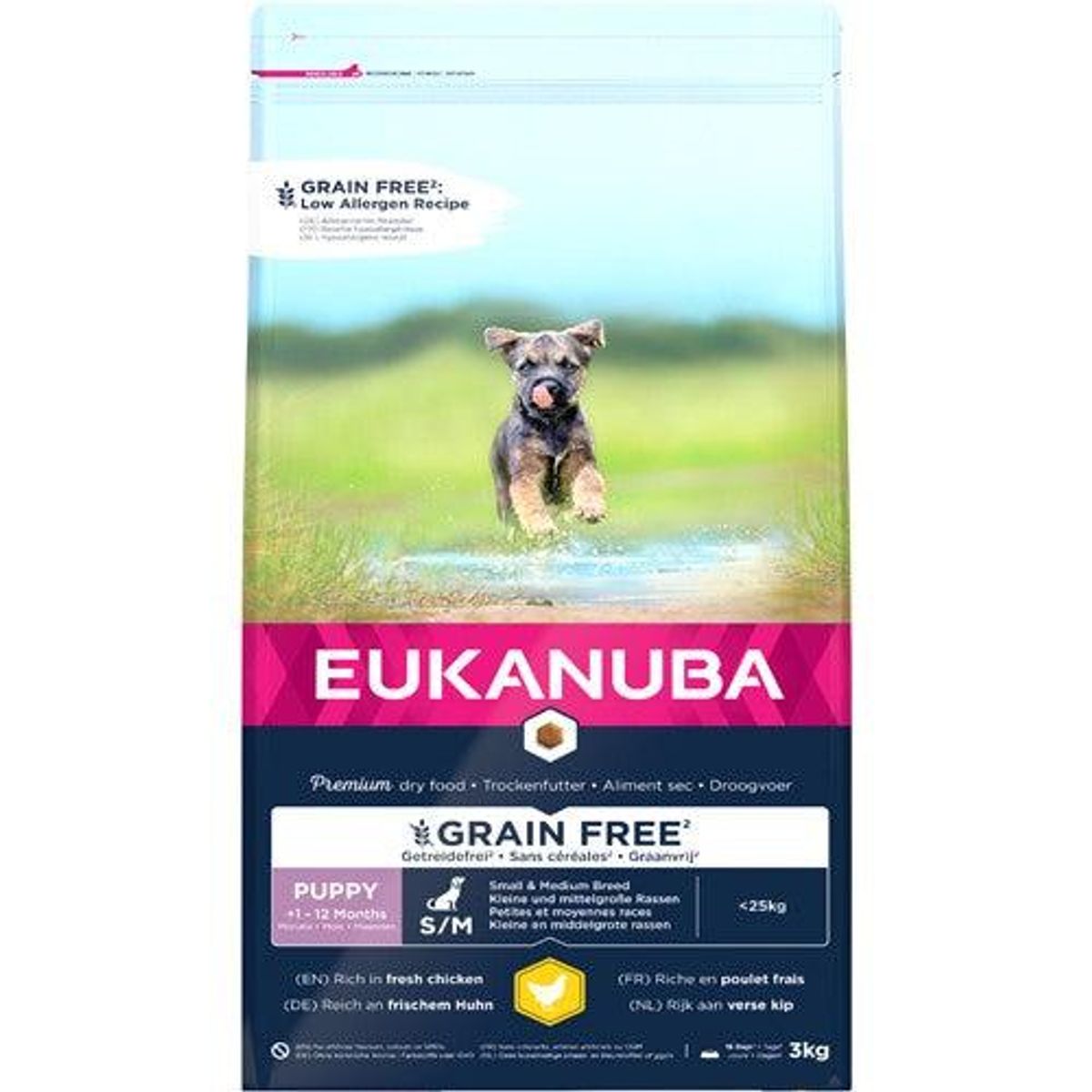 Eukanuba Puppy & Junior Large Breed Kylling Kornfri 12 kg