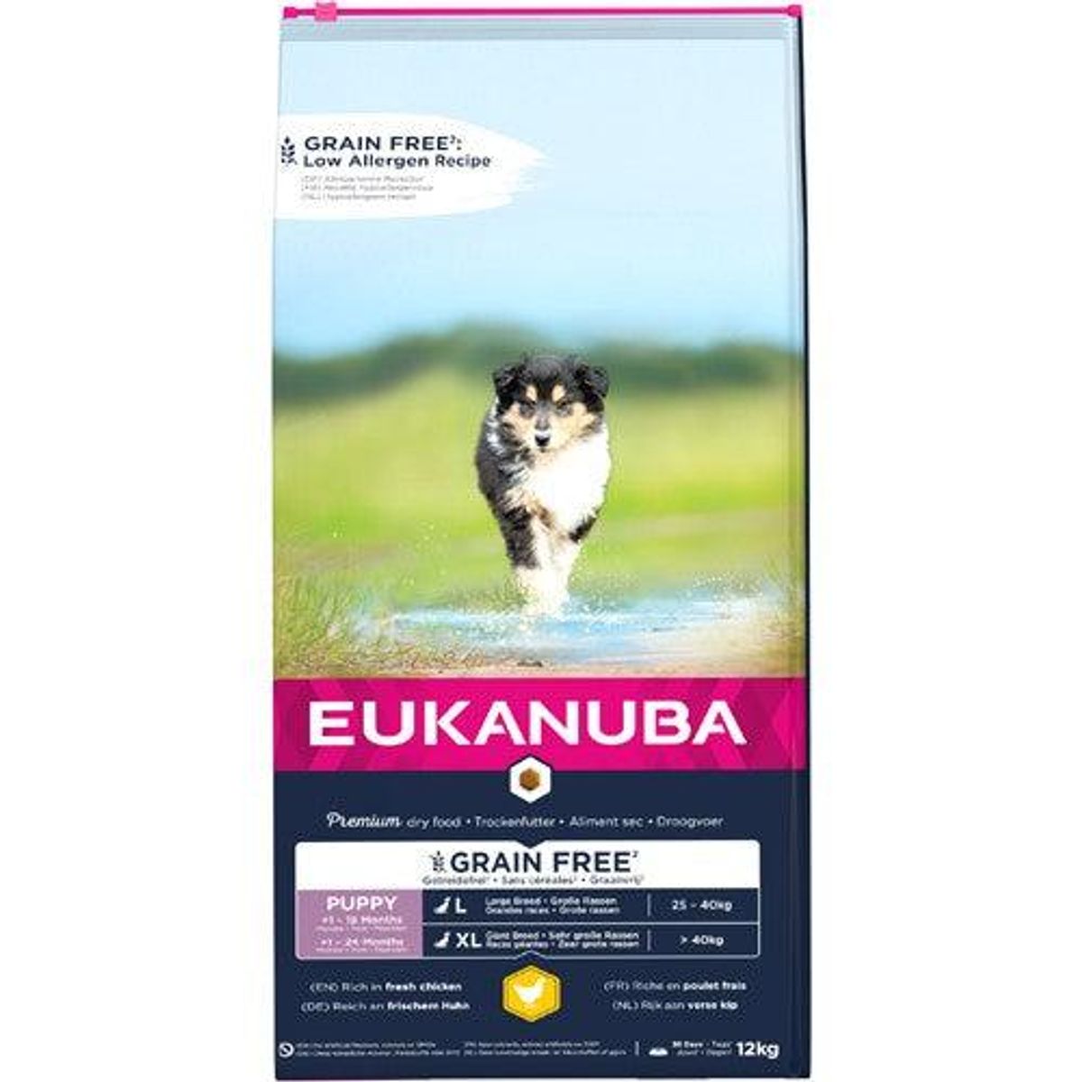 Eukanuba Puppy Small/Medium Breed Kylling Kornfri 12 kg