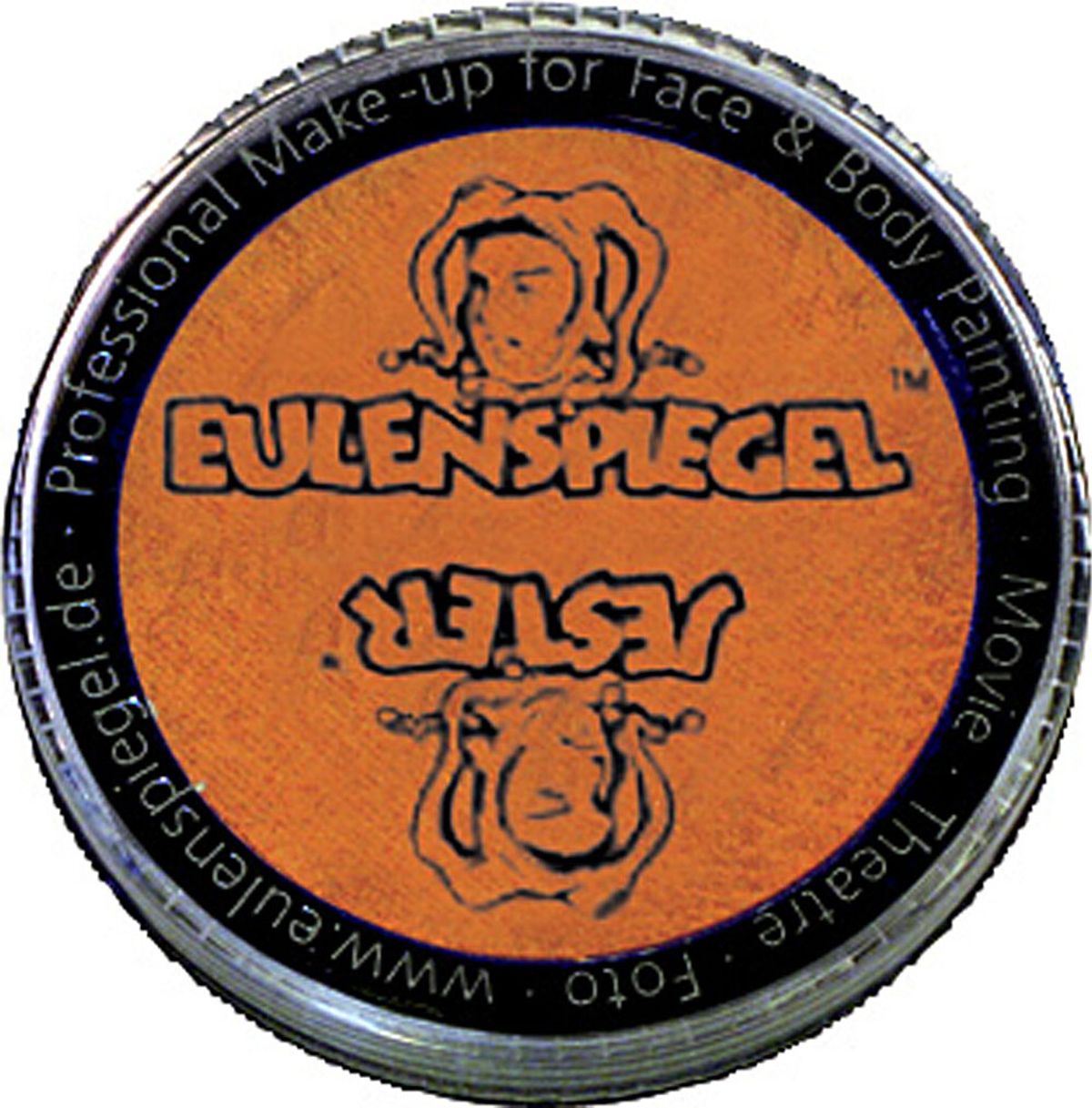 Eulenspiegel Ansigtsmaling - Orange Med Perleeffekt - 20 Ml