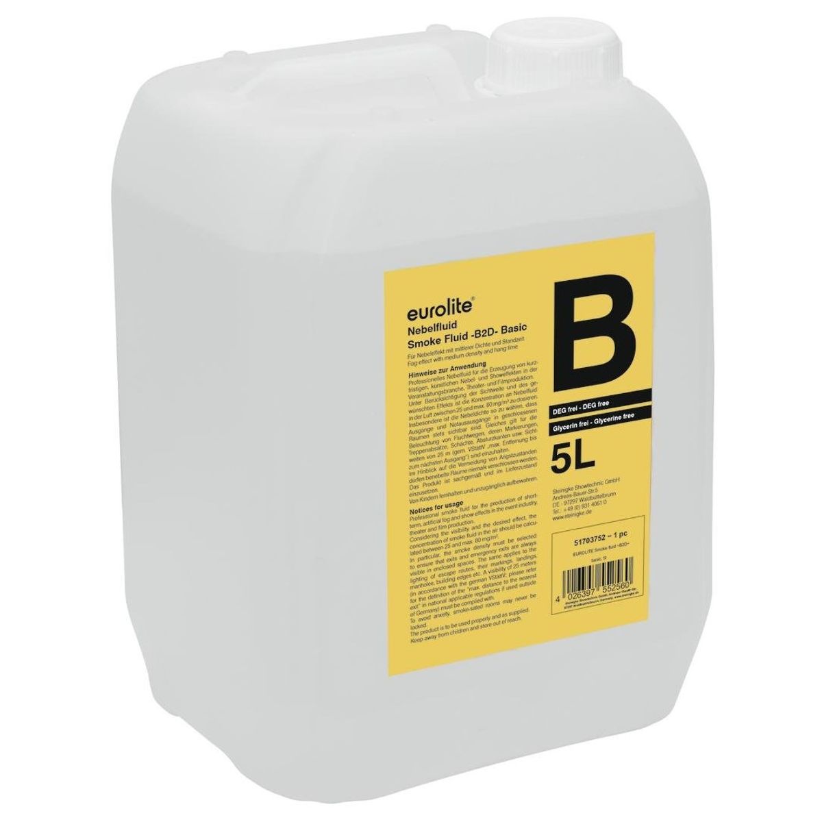 Eurolite Røgvæske B / B2D - 5 Liter