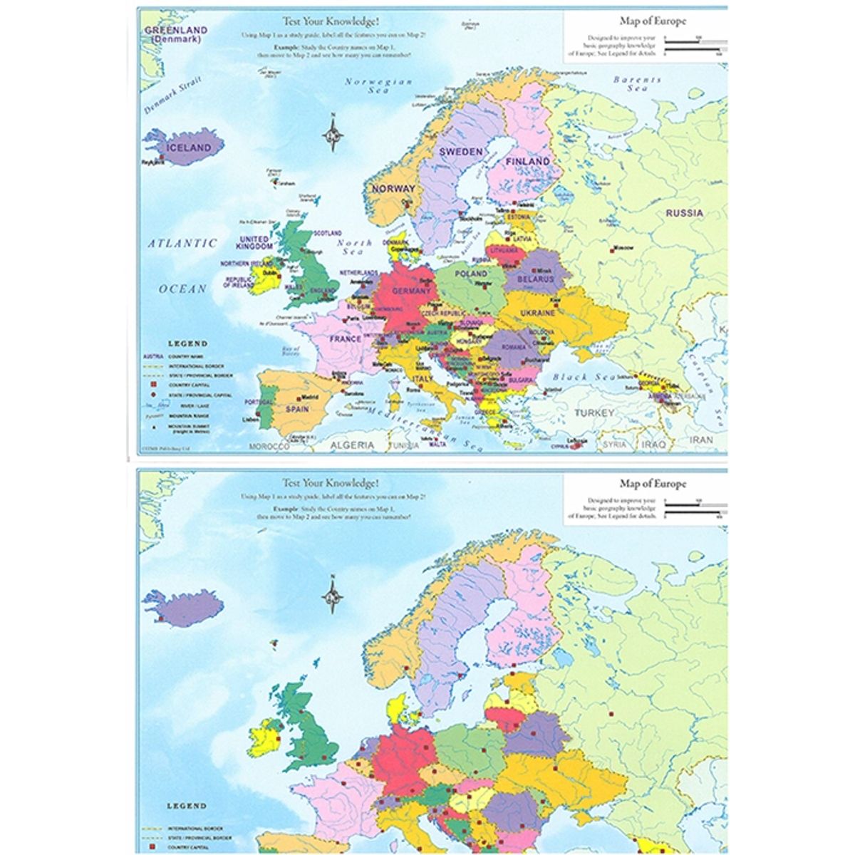 Europe Educational Map Set