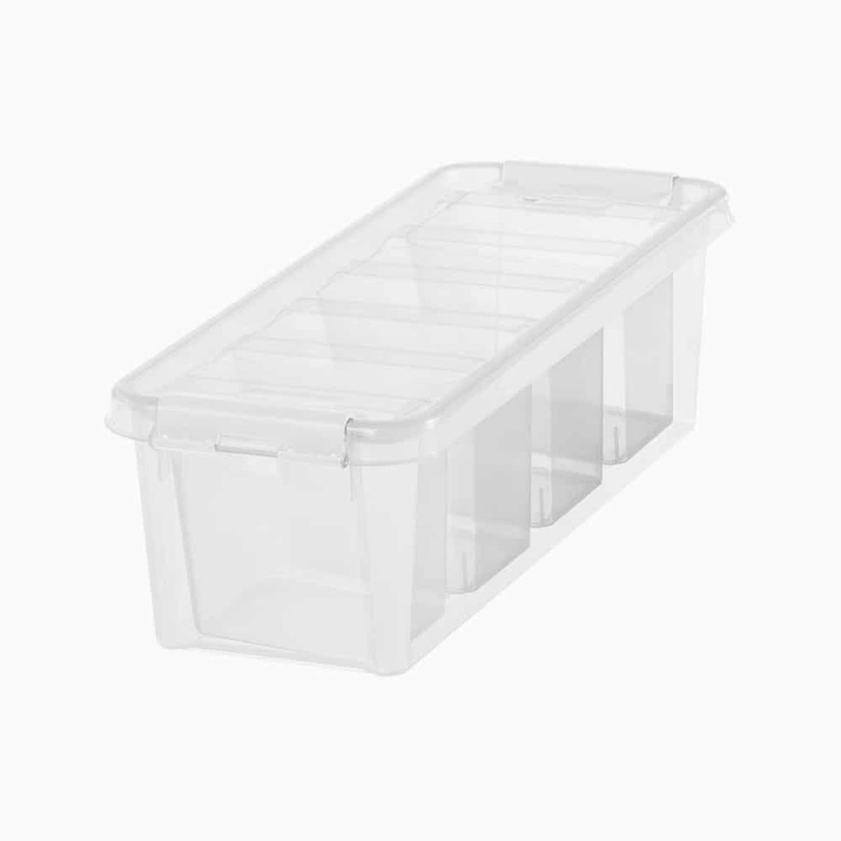 Eva - Opbevaringsboks - Transparent - B: 14.5 cm D: 38.5 cm H: 11 cm