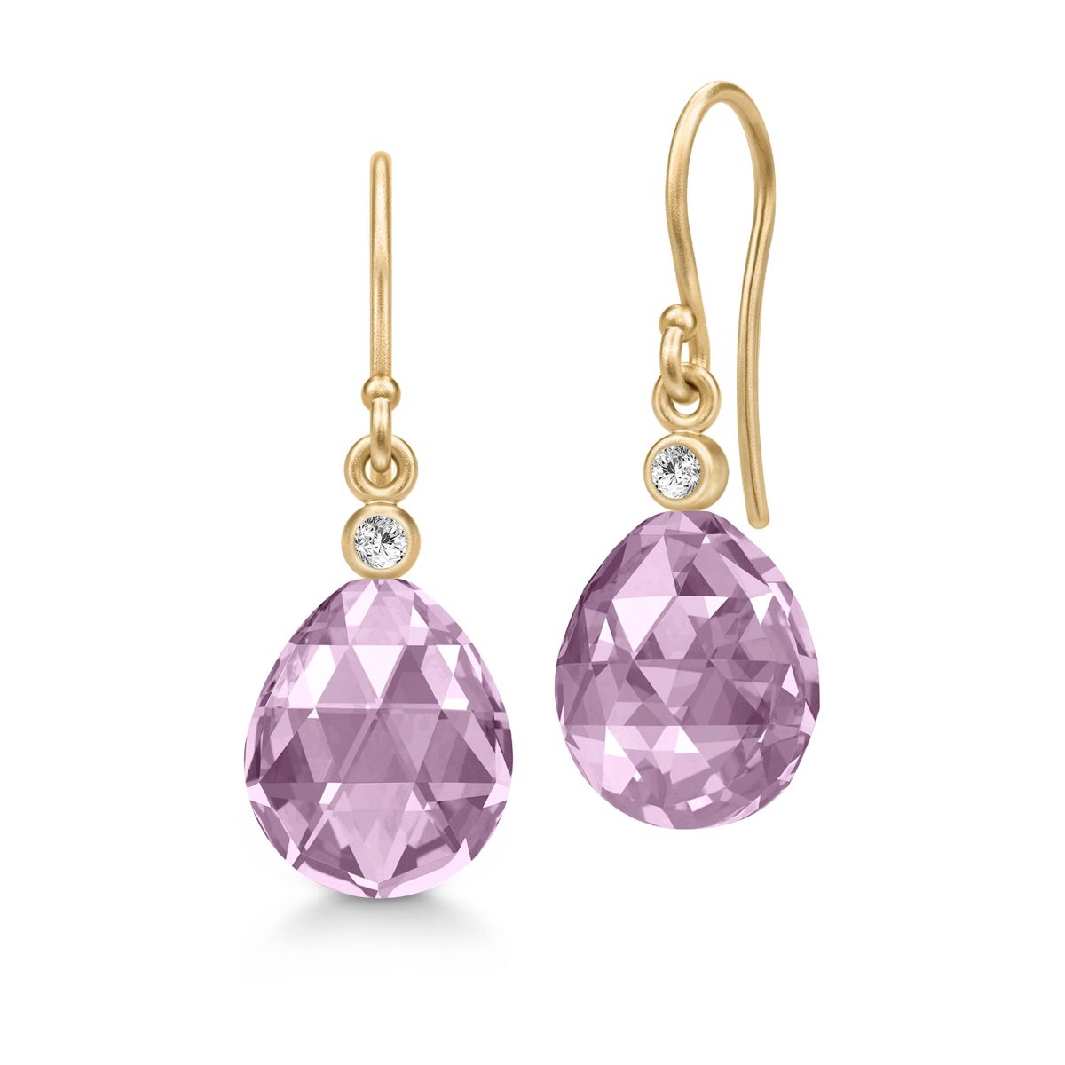 Eve Earrings Lavender Crystal