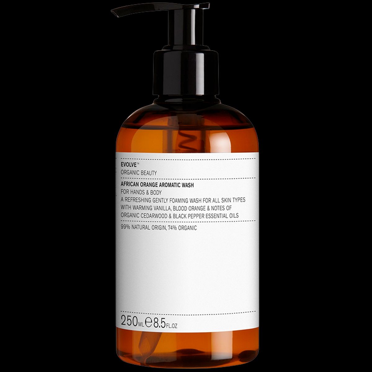 Evolve Organic Beauty African Orange Aromatic Wash 250 ml.