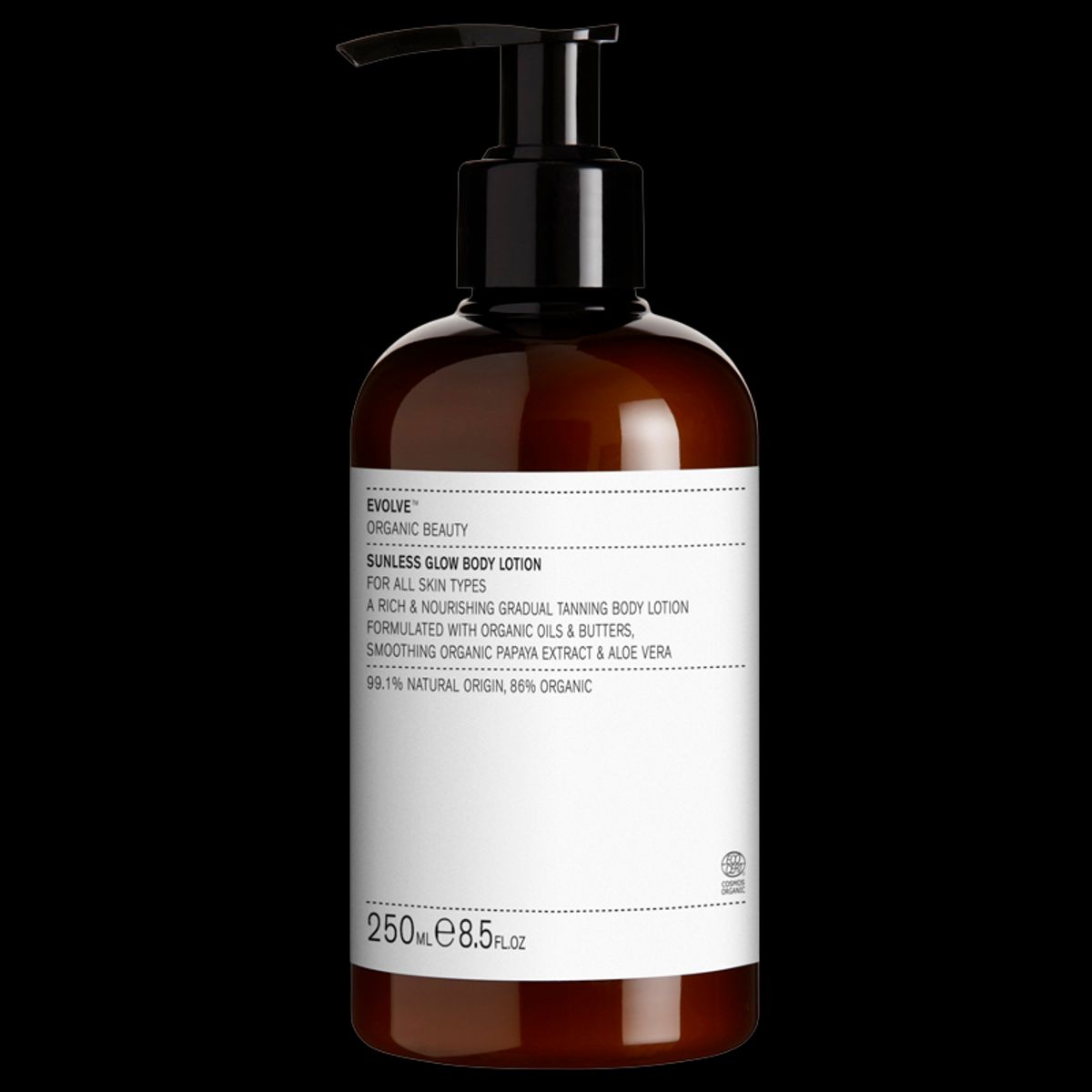 Evolve Organic Beauty Sunless Glow Body Lotion 250 ml.