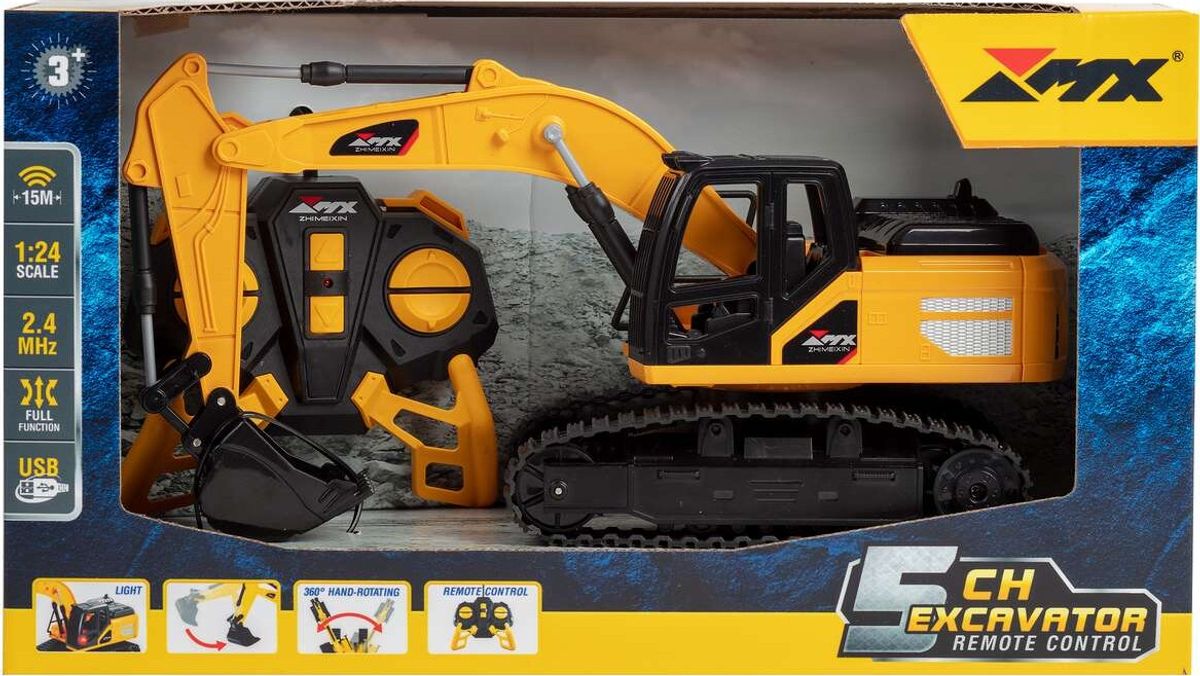 Excavator R/c 1:24 2,4ghz, 3,7v 500mah, 6 Channels - Z6809a - Mx