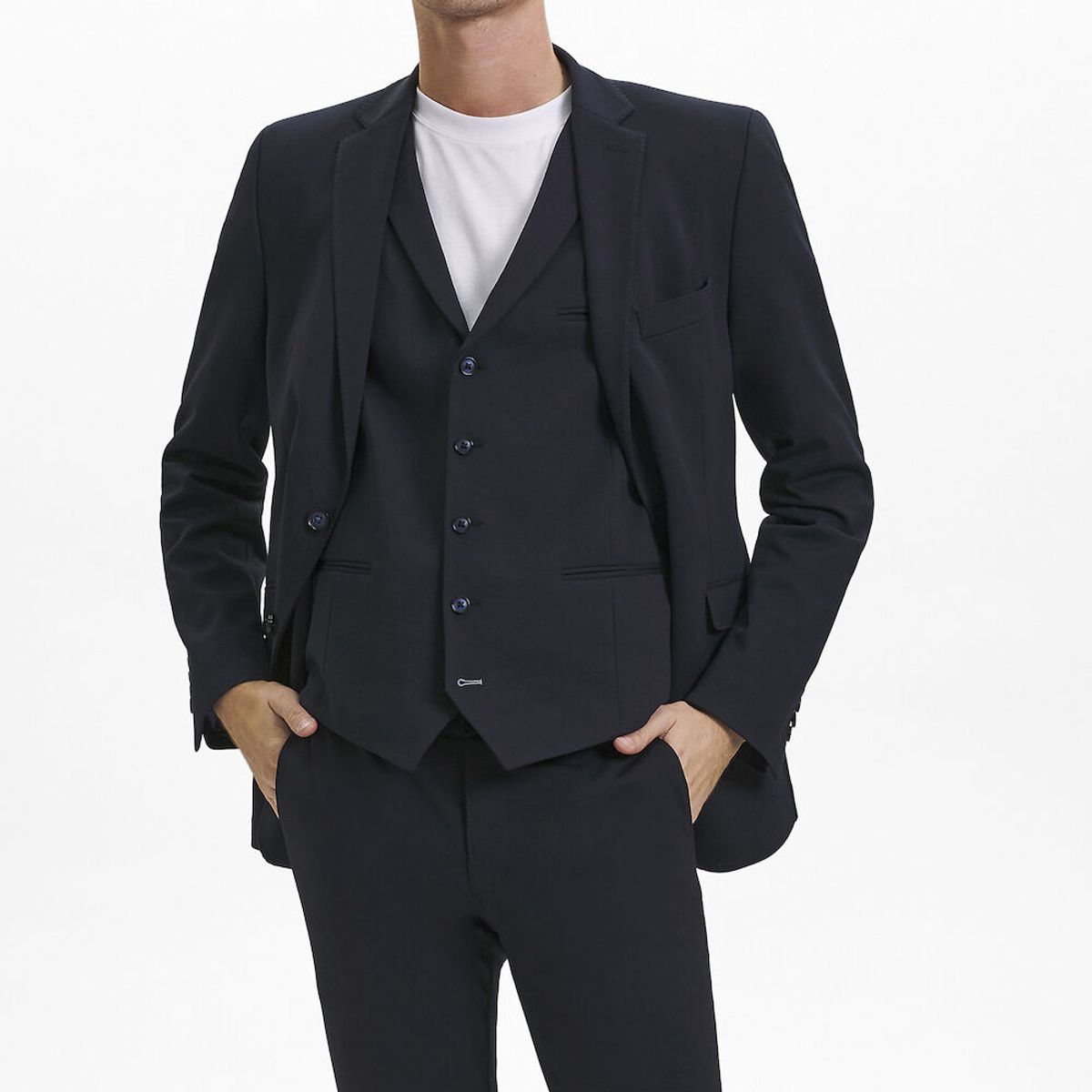 Extreme Flexibility Herreblazer i Modern Fit - Dark Navy