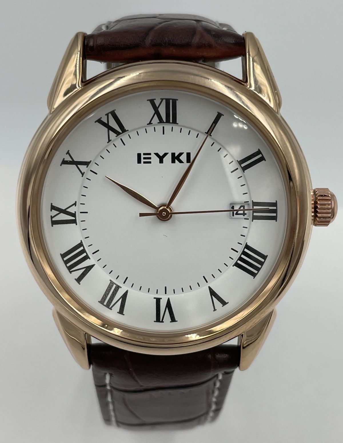 EYKI Roma Rosegold Brown Leather