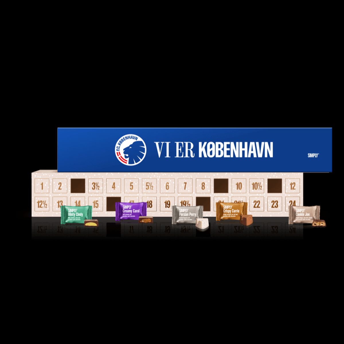 F.C. København chokoladejulekalender | 30 låger med premium chokolade