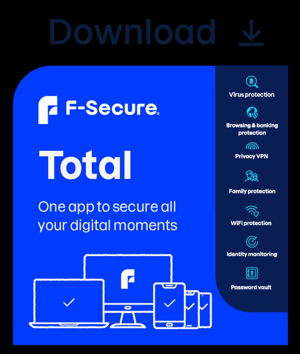 F-Secure Total - 15 enheder / 1 år