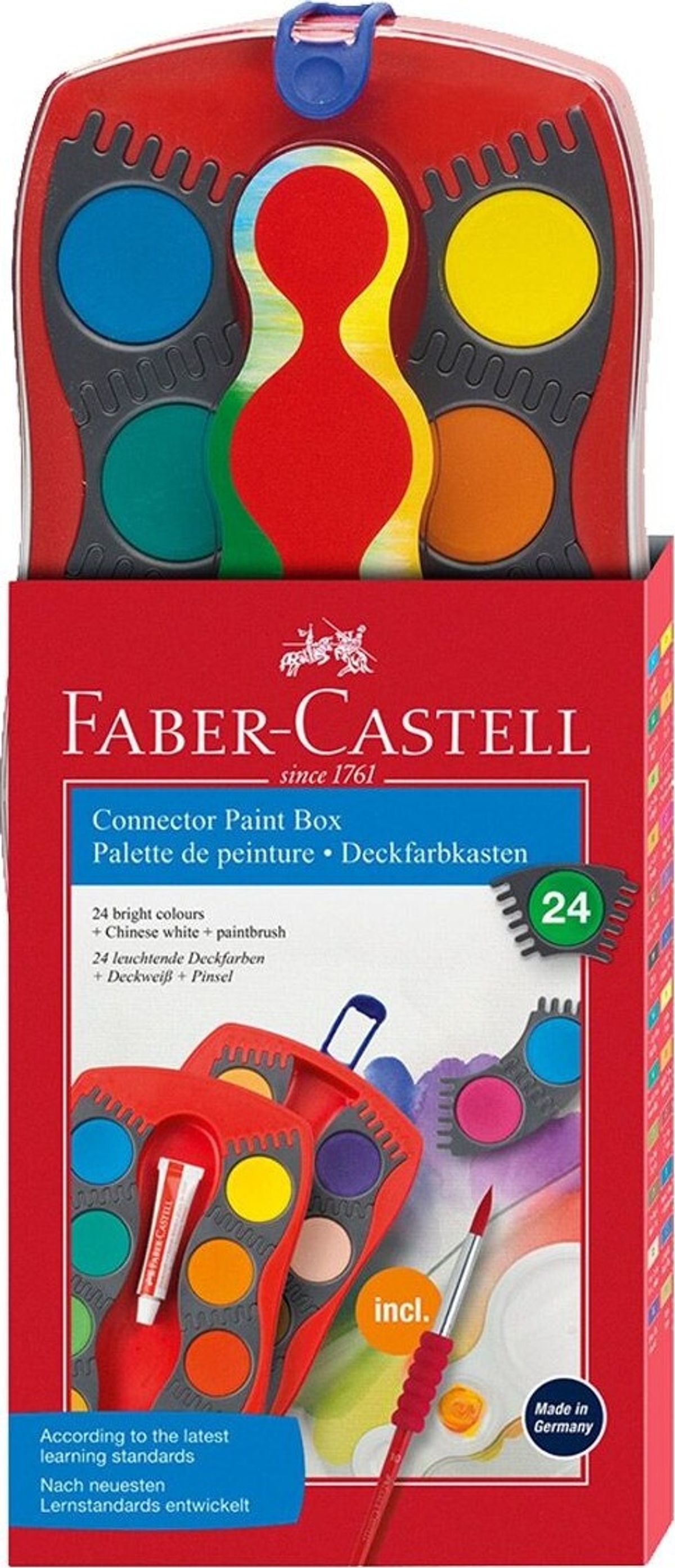 Faber-castell - Akvarelsæt Med 24 Farver - Connector Paint Box