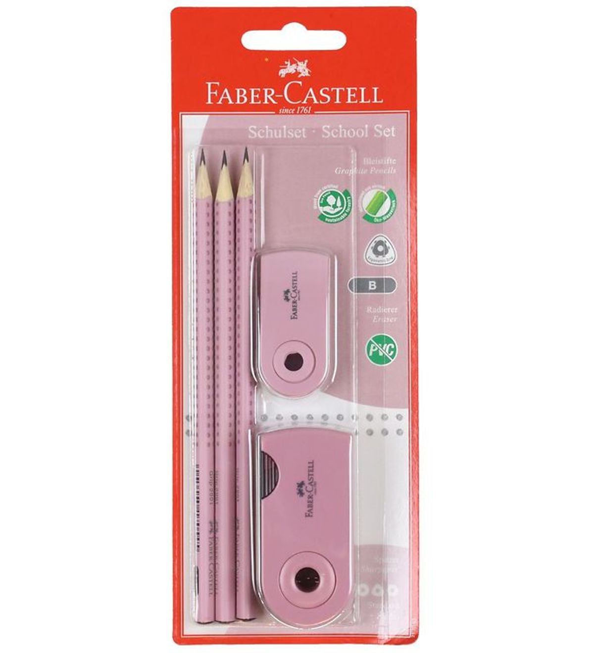 Faber-Castell Blyantsæt - 5 Dele - Rosa