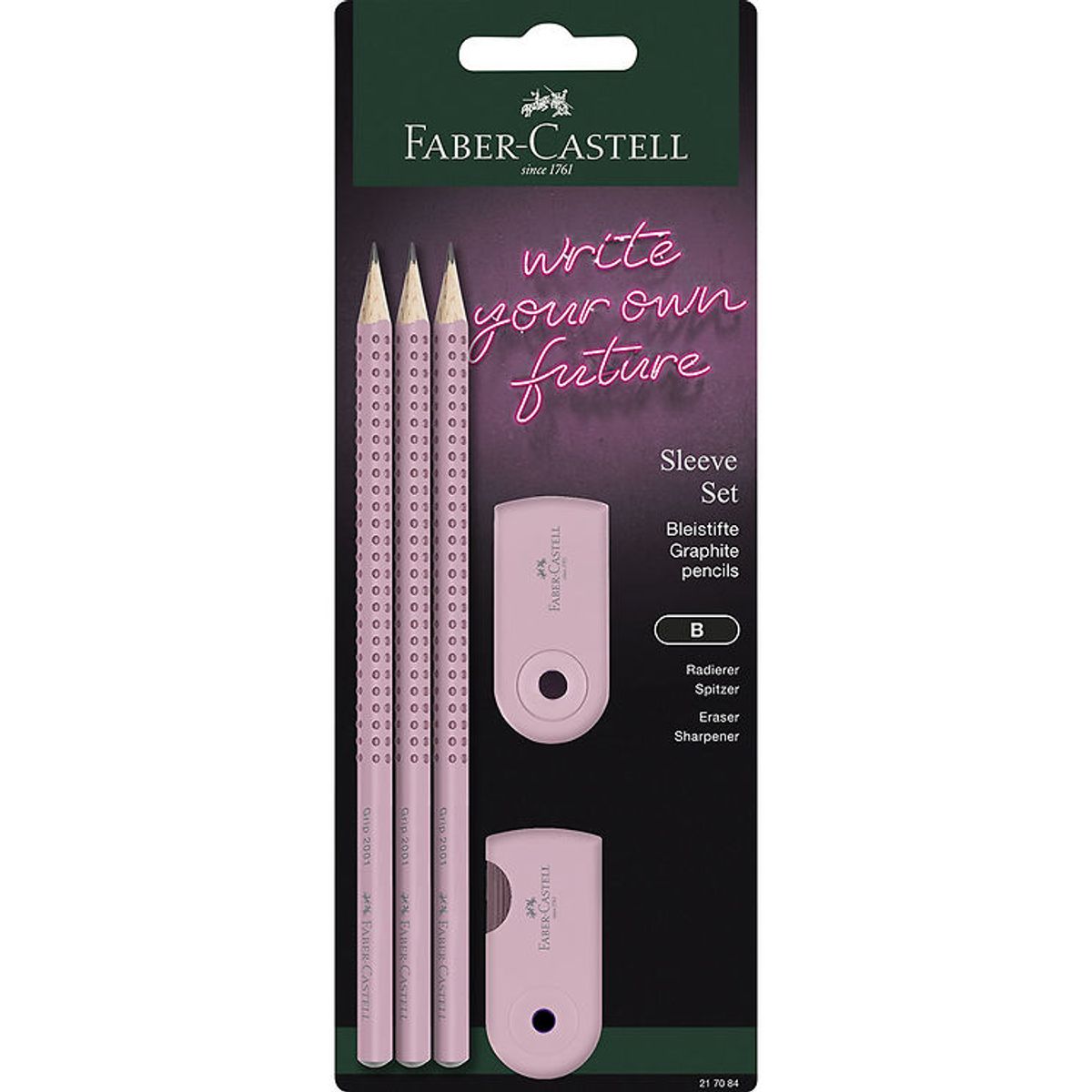 Faber-Castell Blyantsæt - Sleeve - 5 Dele - Rosa