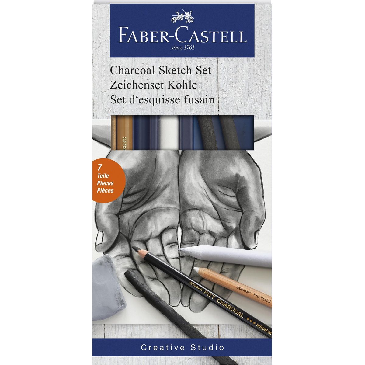 Faber-castell - Charcoal Sketch Set - Creative Studio - 7 Dele