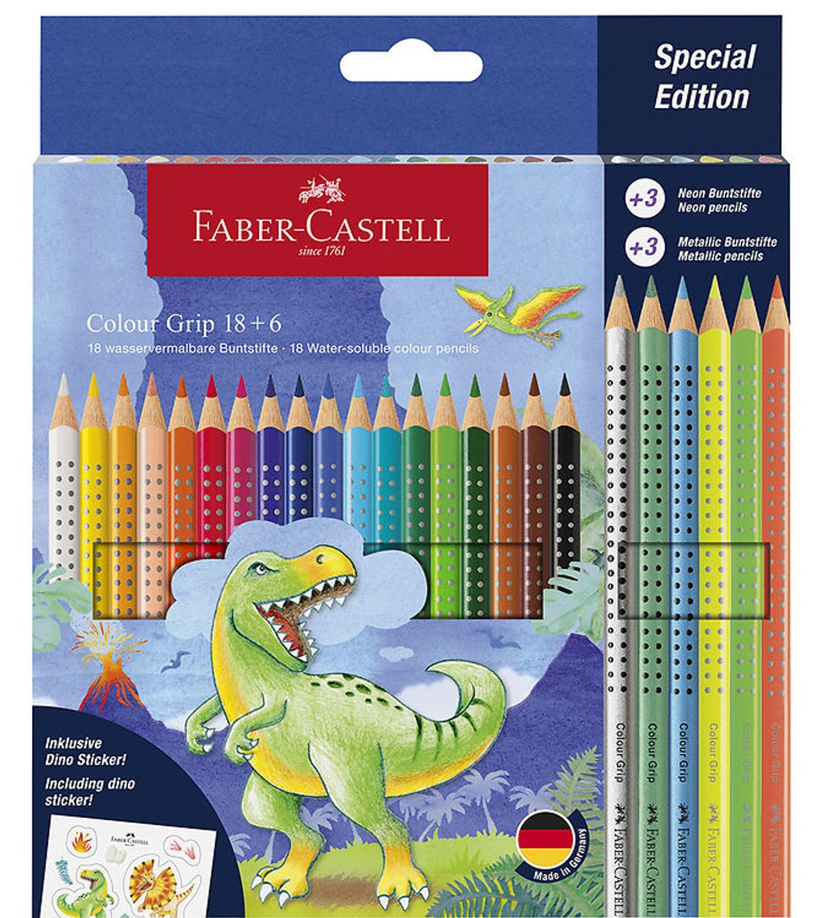 Faber-Castell Farveblyanter - 24 stk. - Grip Dino