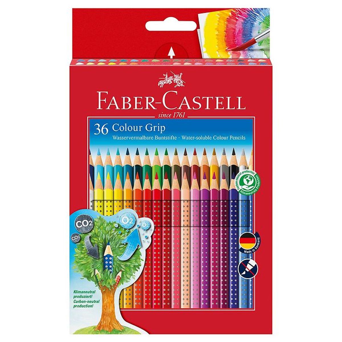 Faber-Castell Farveblyanter - Grip - Akvarel - 36 stk - Multifar