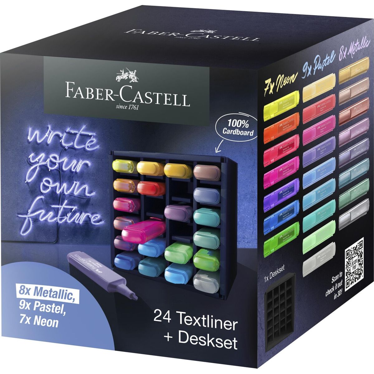 Faber-castell - Highlighter Textliner Overstregningstusser - 24 Stk