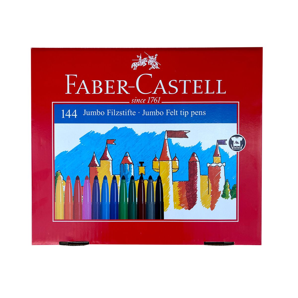 Faber-Castell Jumbo tuscher 12 assorterede farver - 144 stk