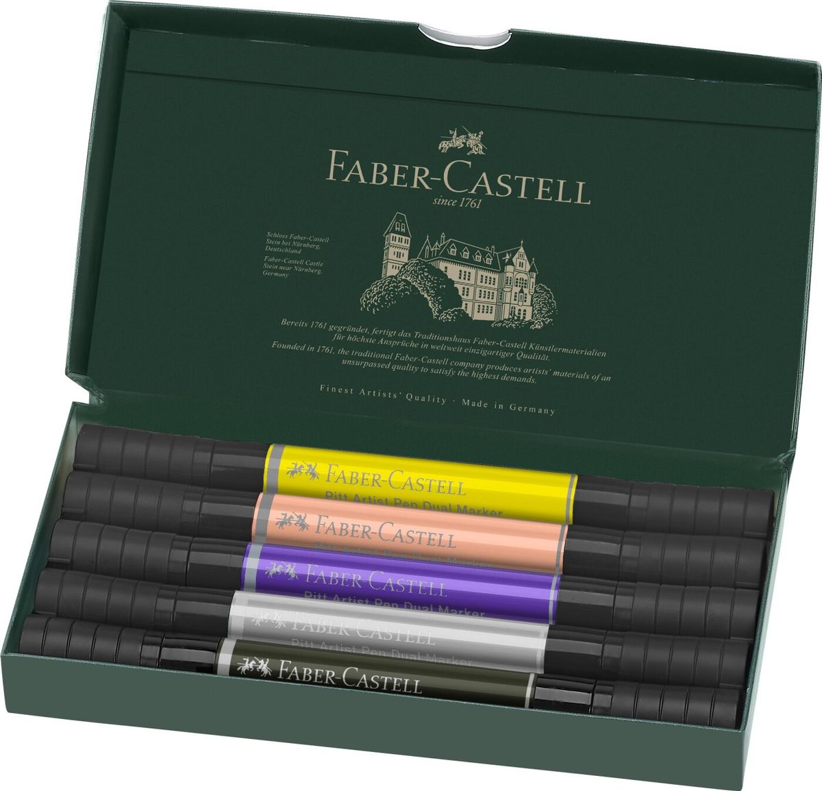 Faber-castell - Pitt Artist Pen Dual Marker Tusser - Fashion - 5 Stk