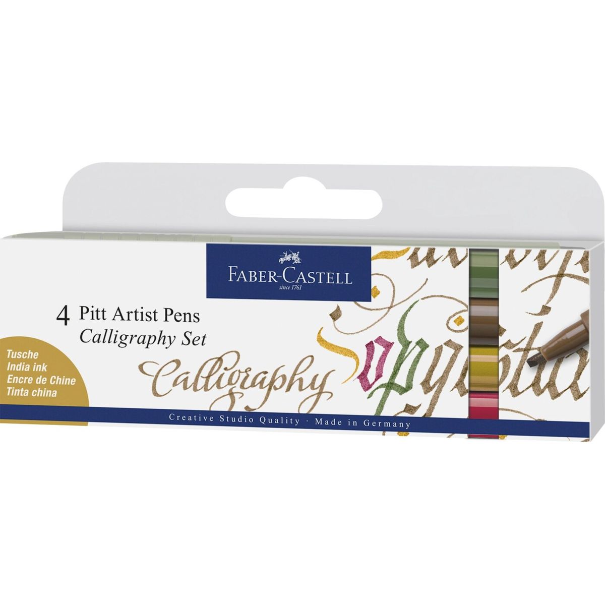 Faber-castell - Pitt Artist Pens India Ink Tusser - Calligraphy - 4 Stk