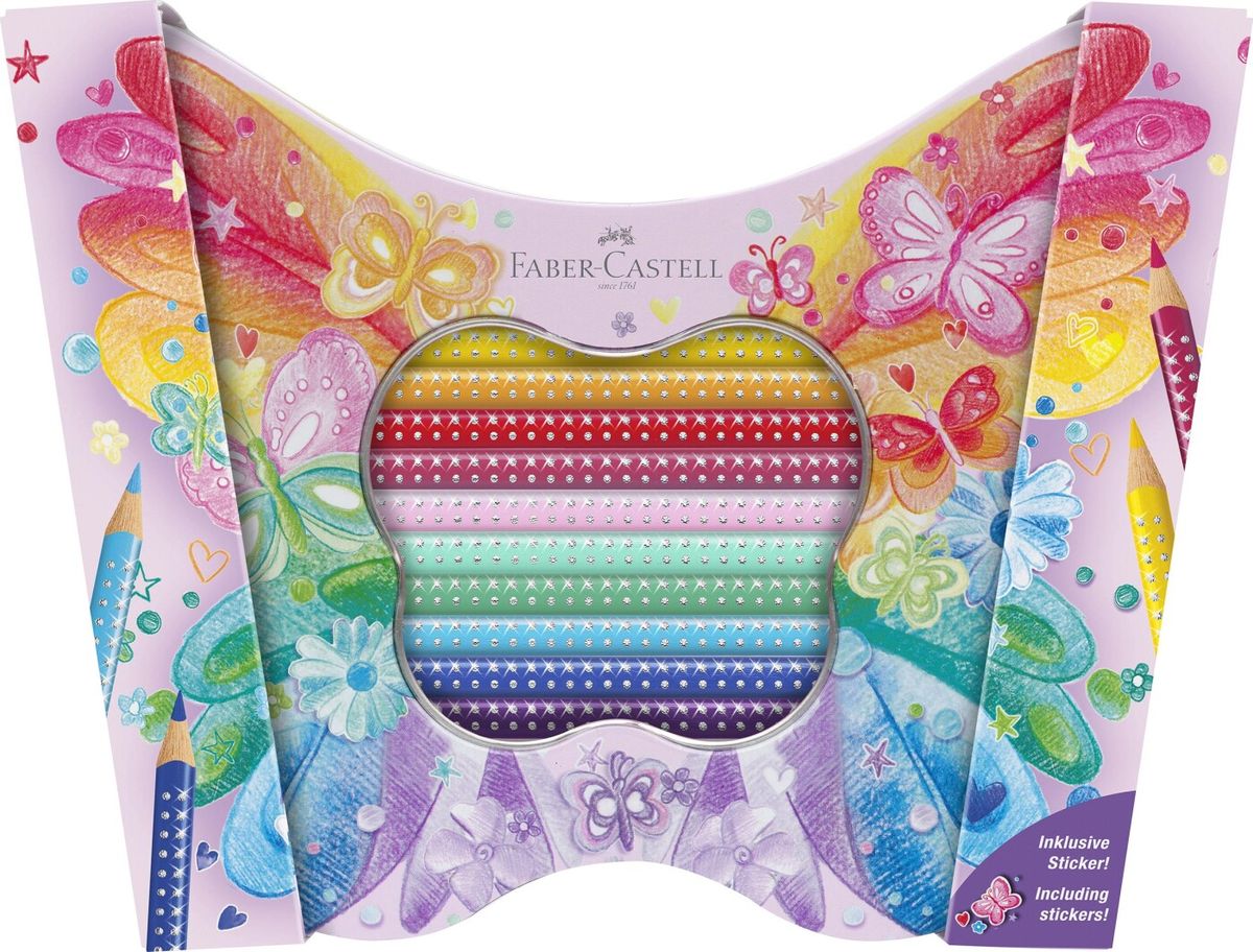 Faber-castell - Sparkle Farveblyanter - Sommerfugl - 20 Farver