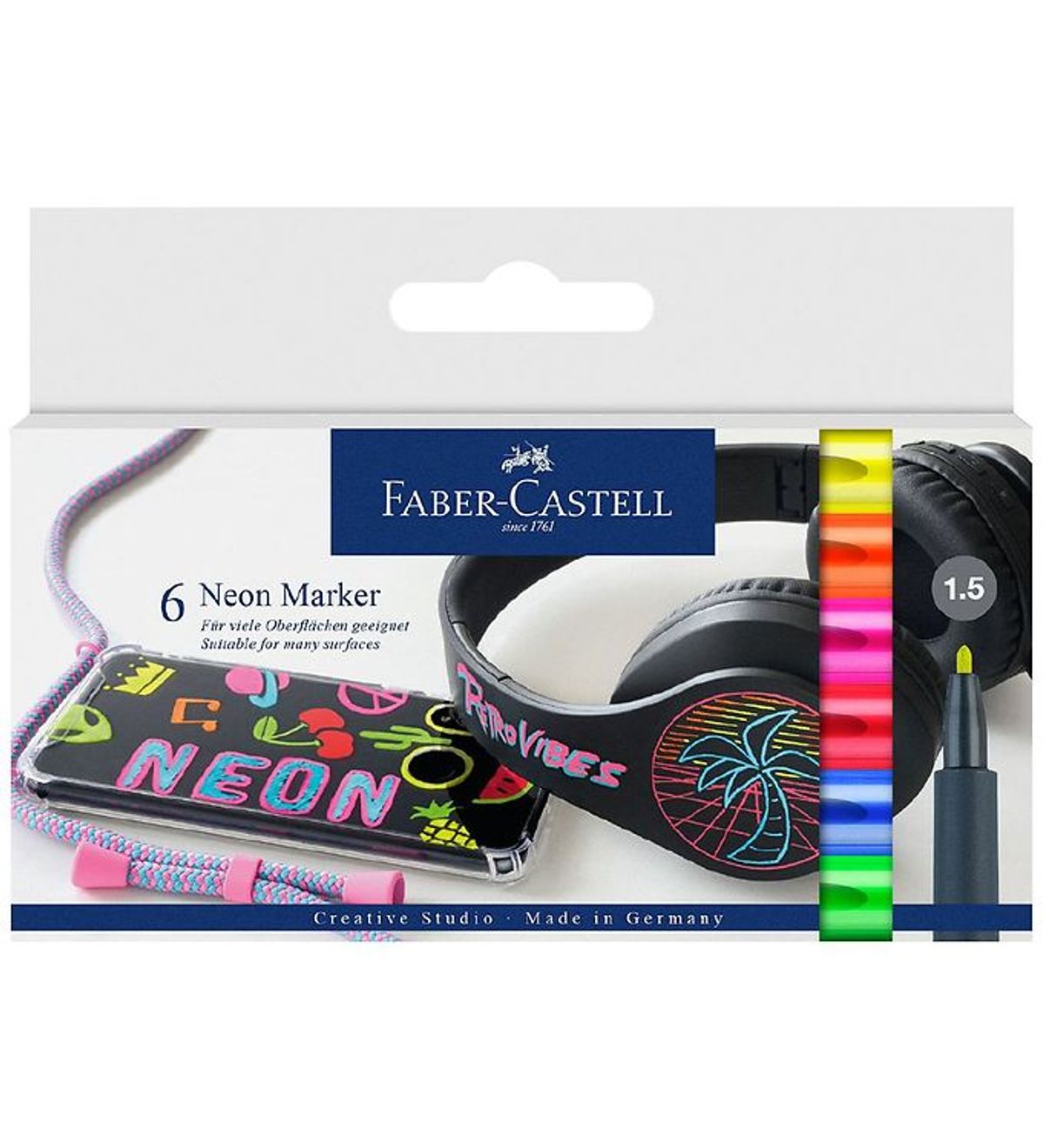 Faber-Castell Tuscher - 6 stk. - Neon